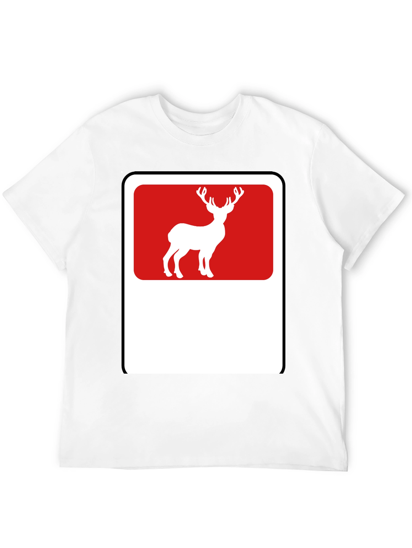 Deer Graphic Tee - Black