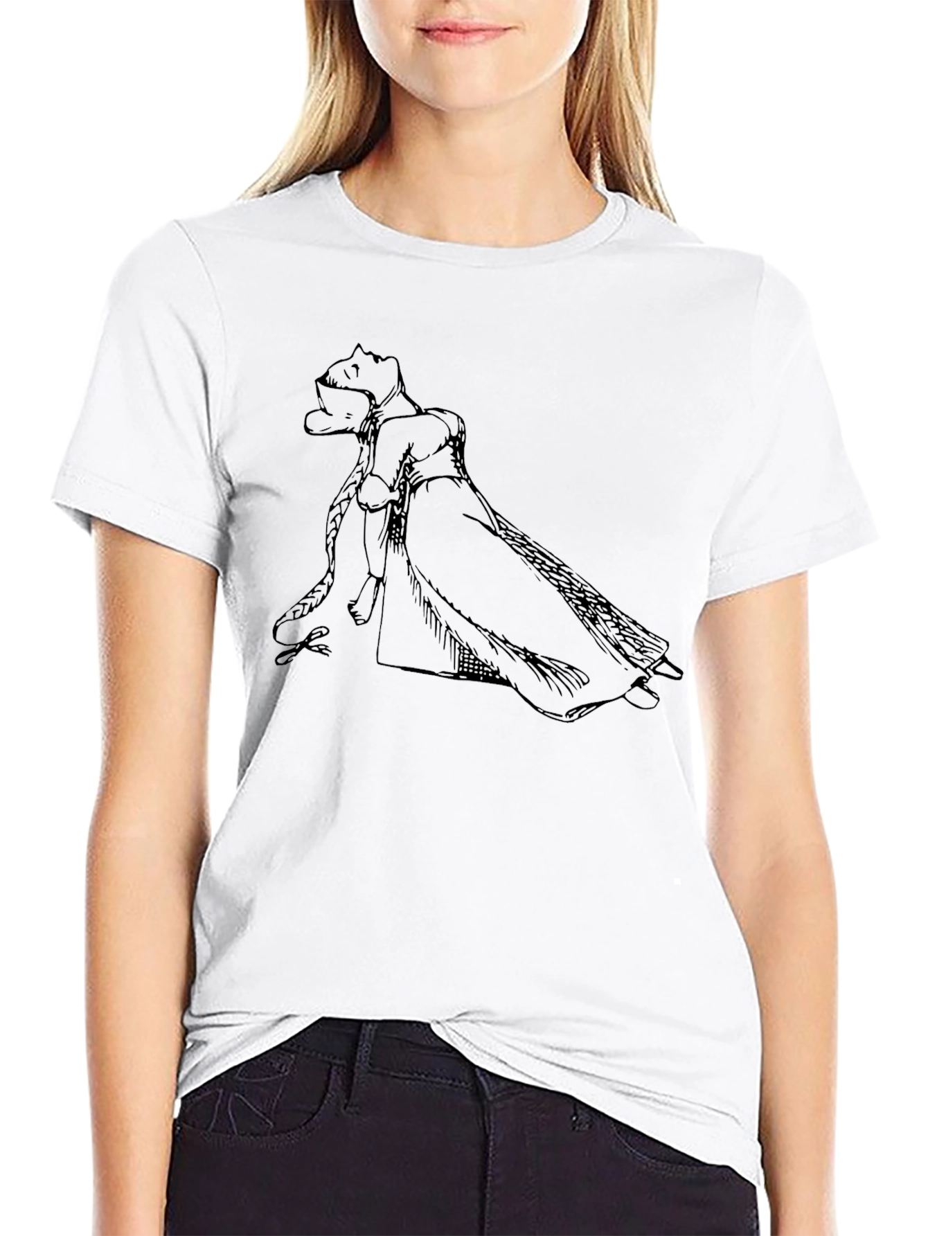 Rapunzel Graphic Black Tee