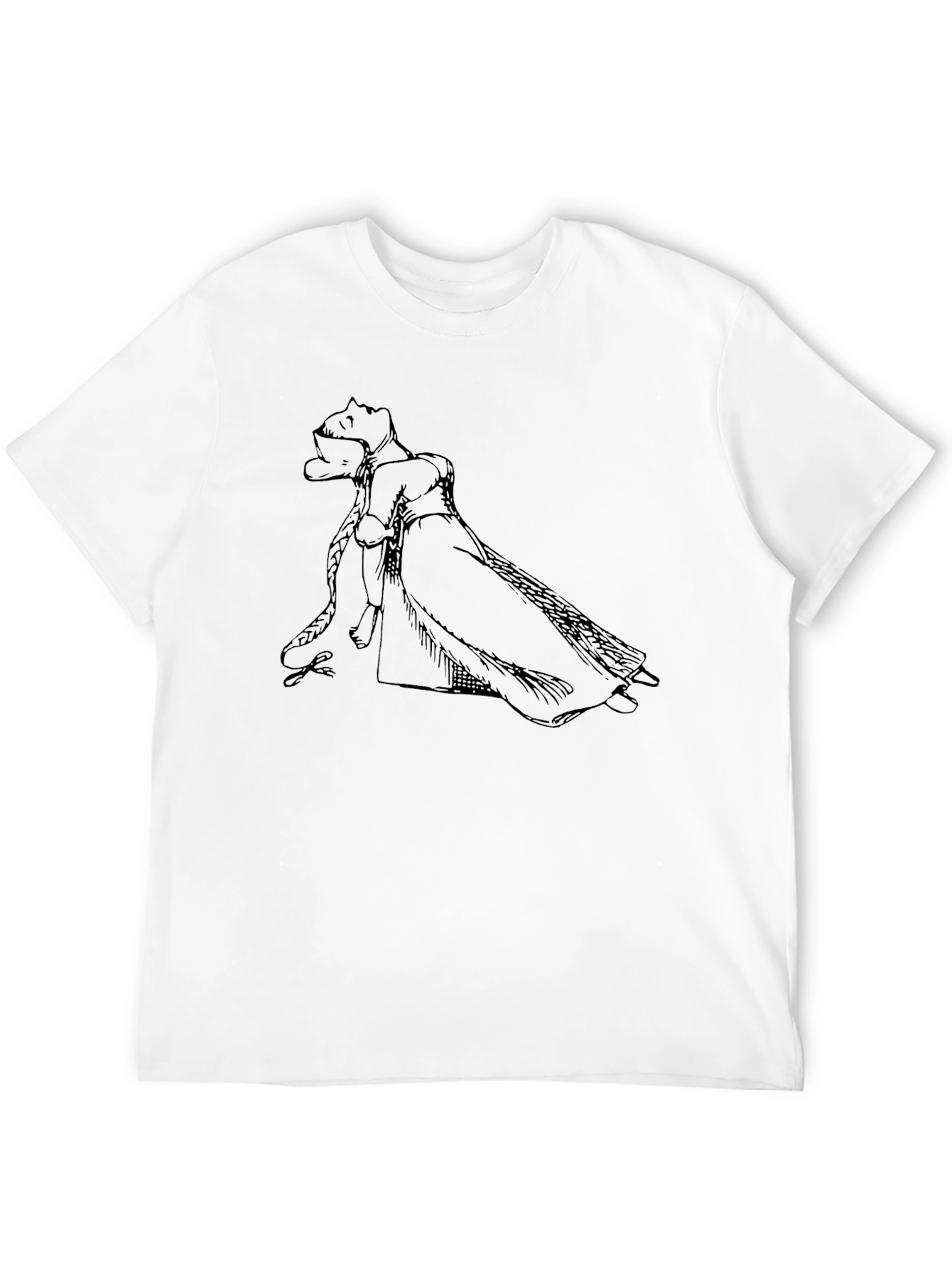 Rapunzel Graphic Black Tee