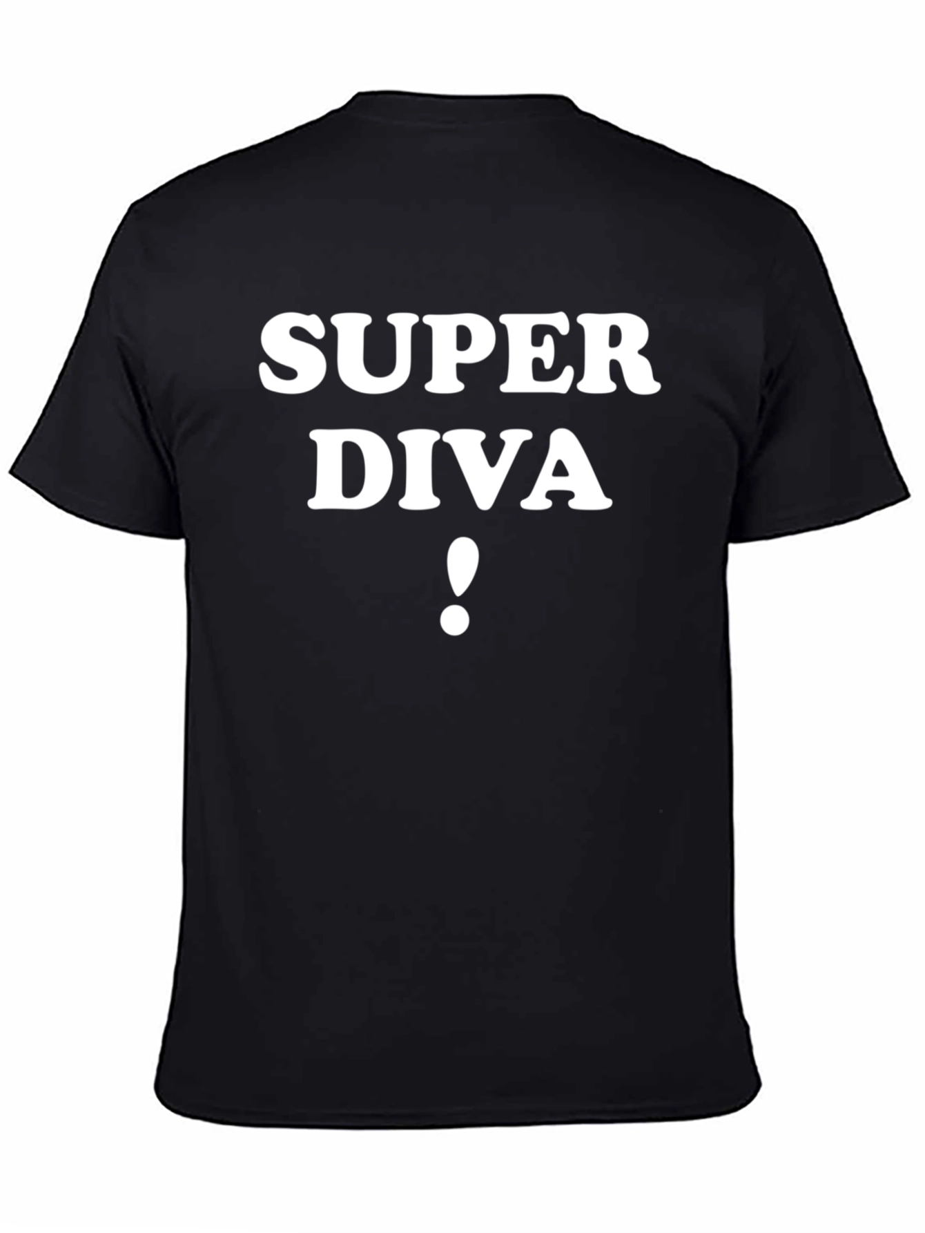Super Diva T-Shirt - Black Cotton Tee