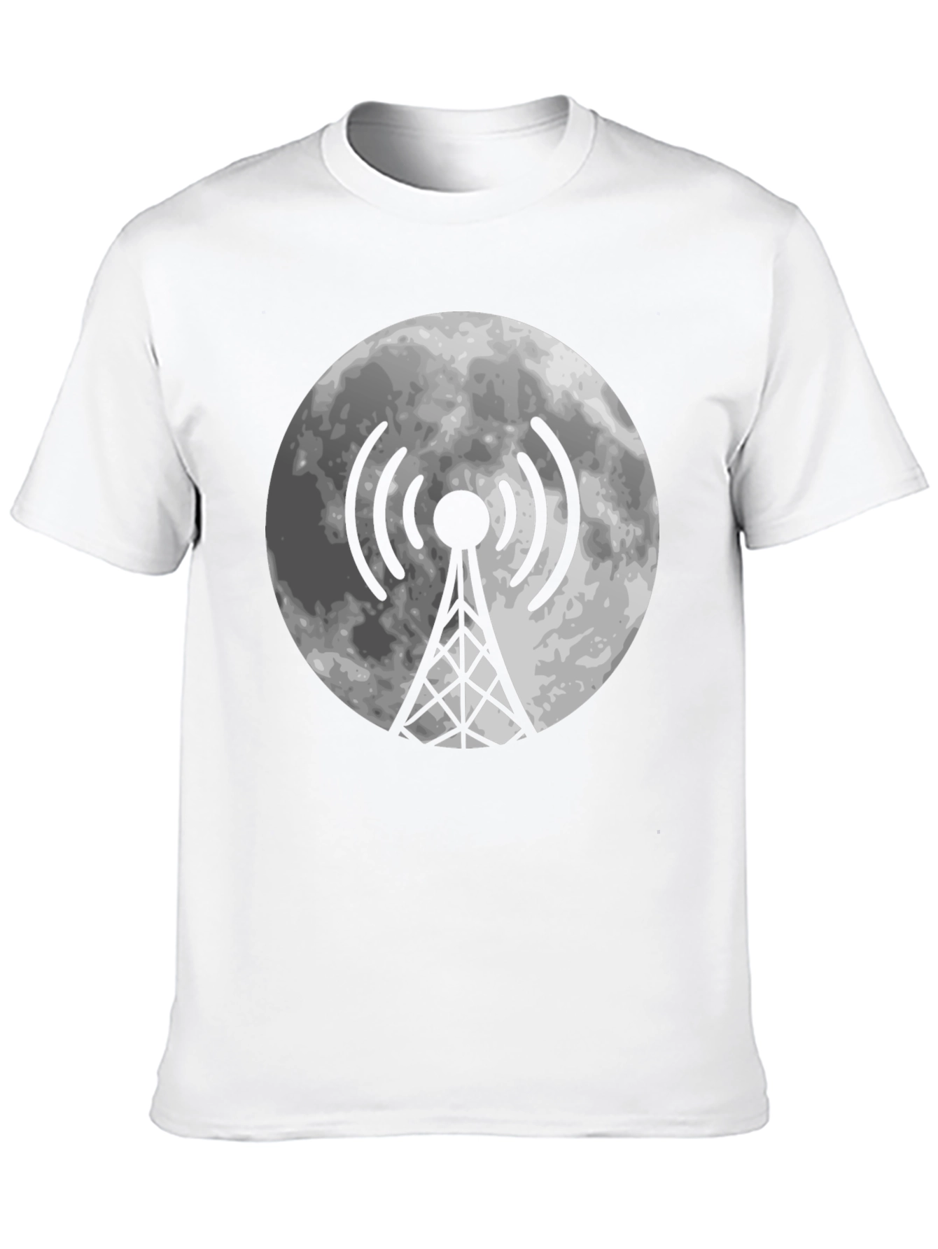 Moon Antenna Black T-Shirt