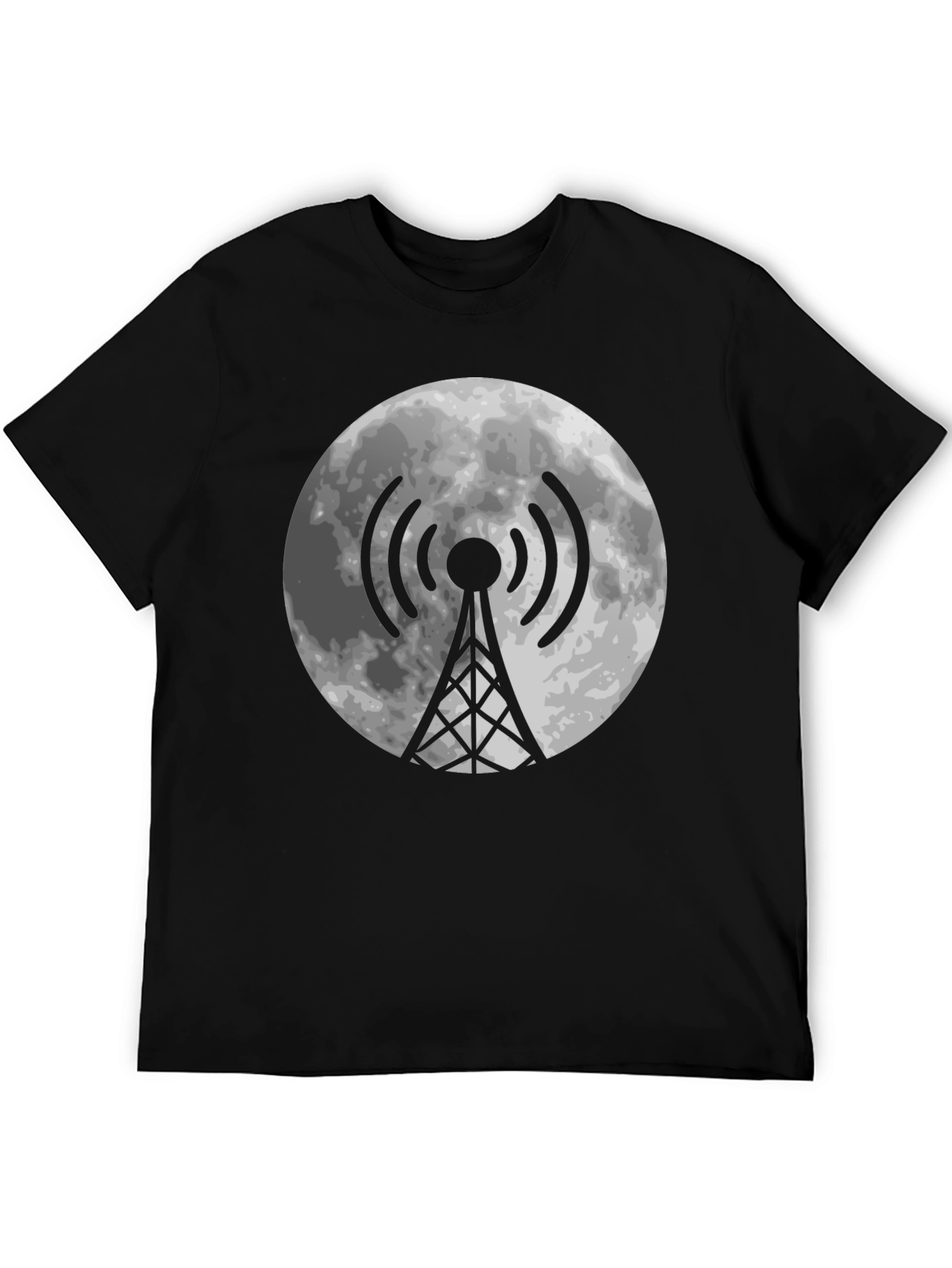 Moon Antenna Black T-Shirt