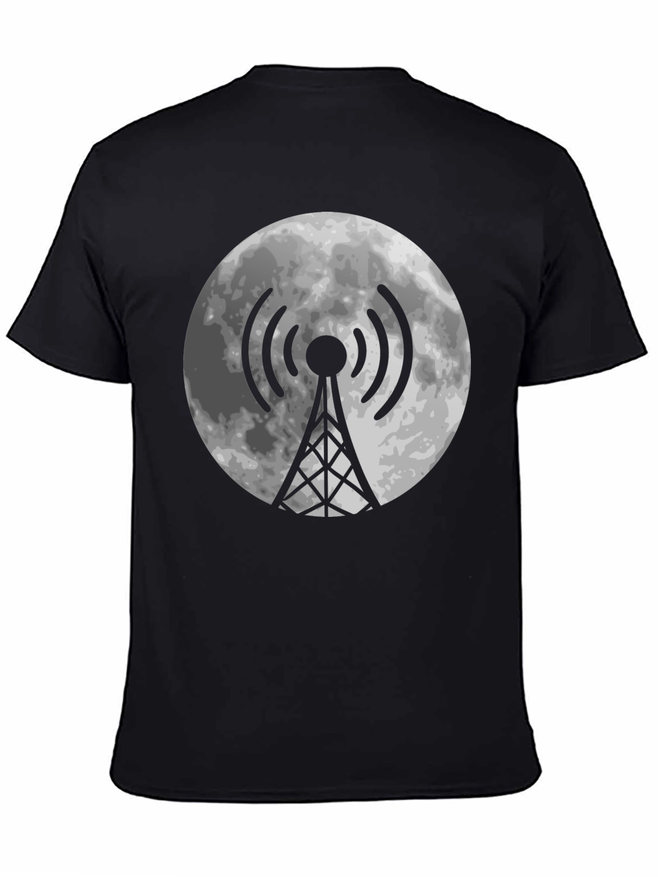 Moon Antenna Black T-Shirt