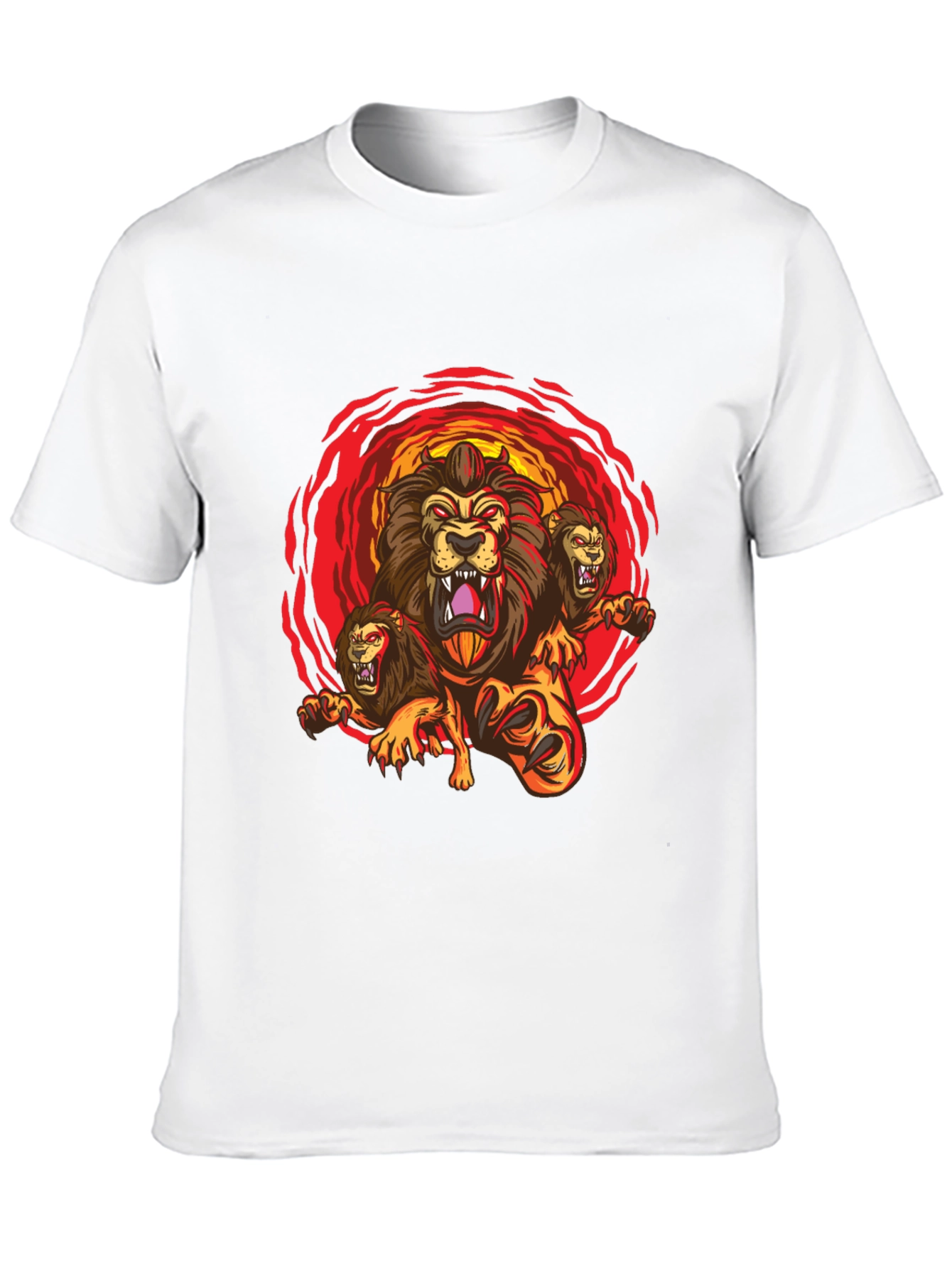 Mens Lion Graphic Tee - Bold & Unique Design