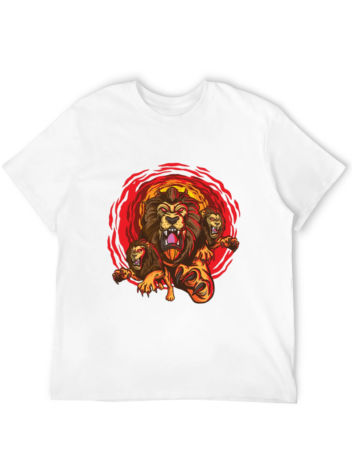 Mens Lion Graphic Tee - Bold & Unique Design
