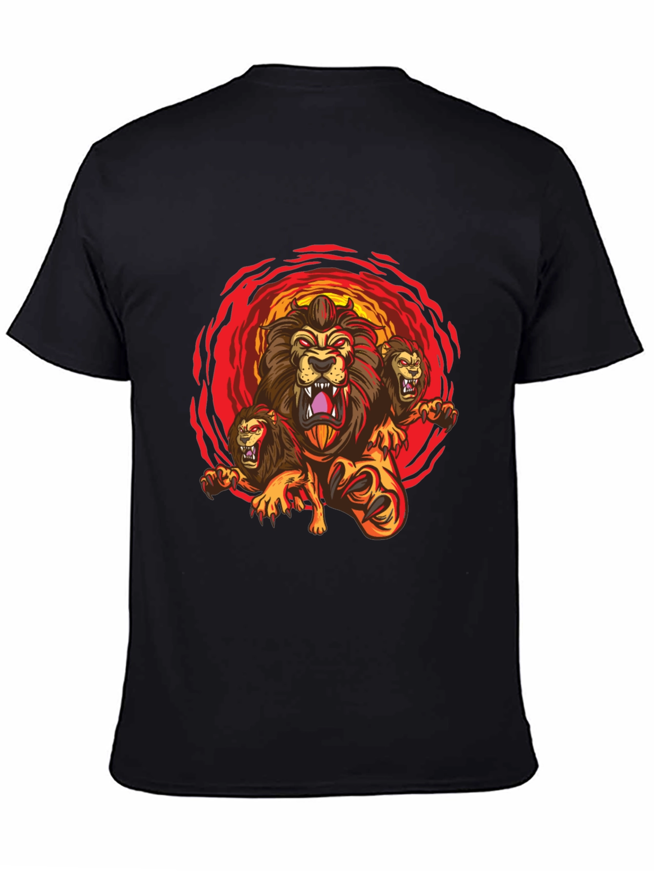 Mens Lion Graphic Tee - Bold & Unique Design