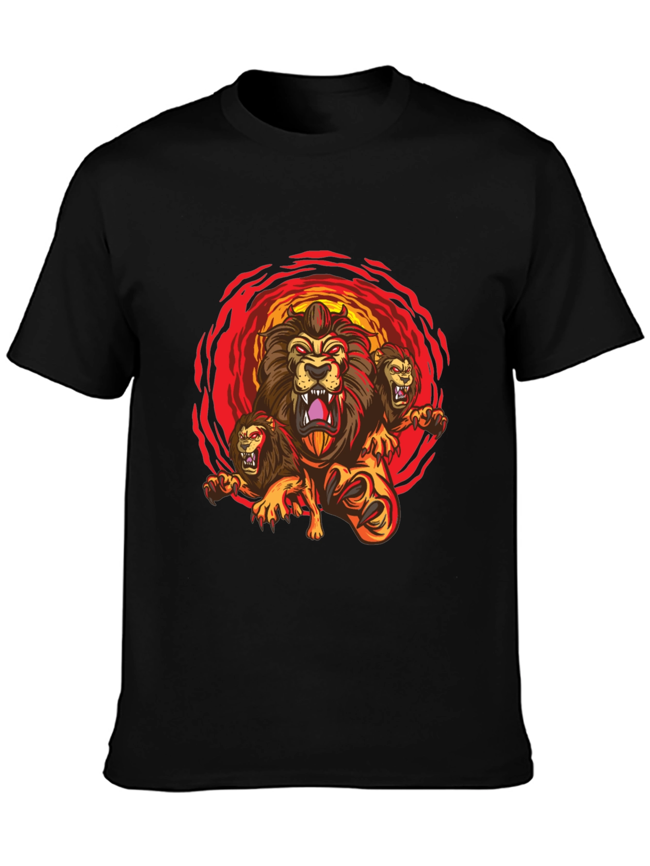 Mens Lion Graphic Tee - Bold & Unique Design