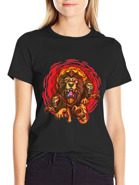 Mens Lion Graphic Tee - Bold & Unique Design