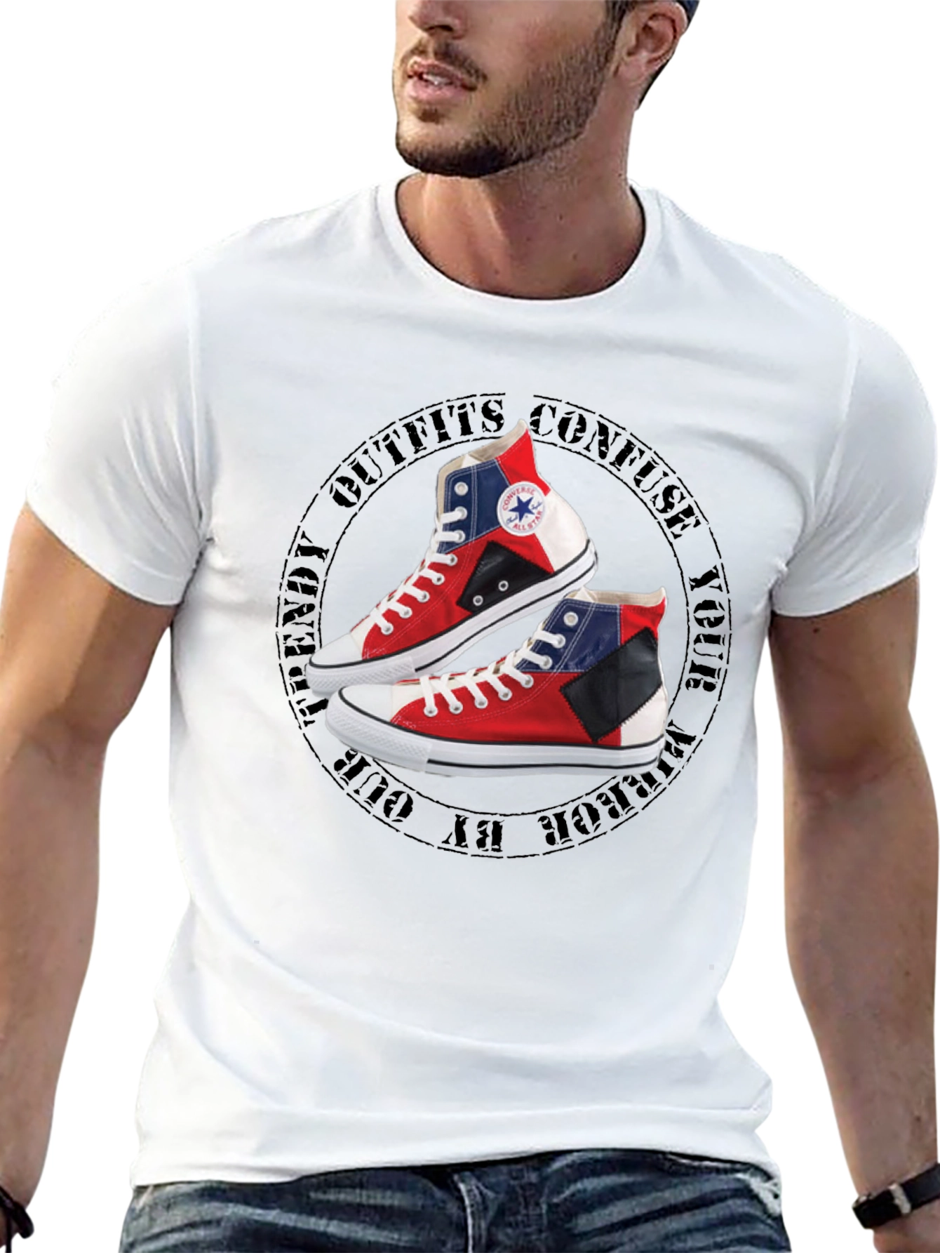 Trendy Outfit Confuse Mens T-Shirt