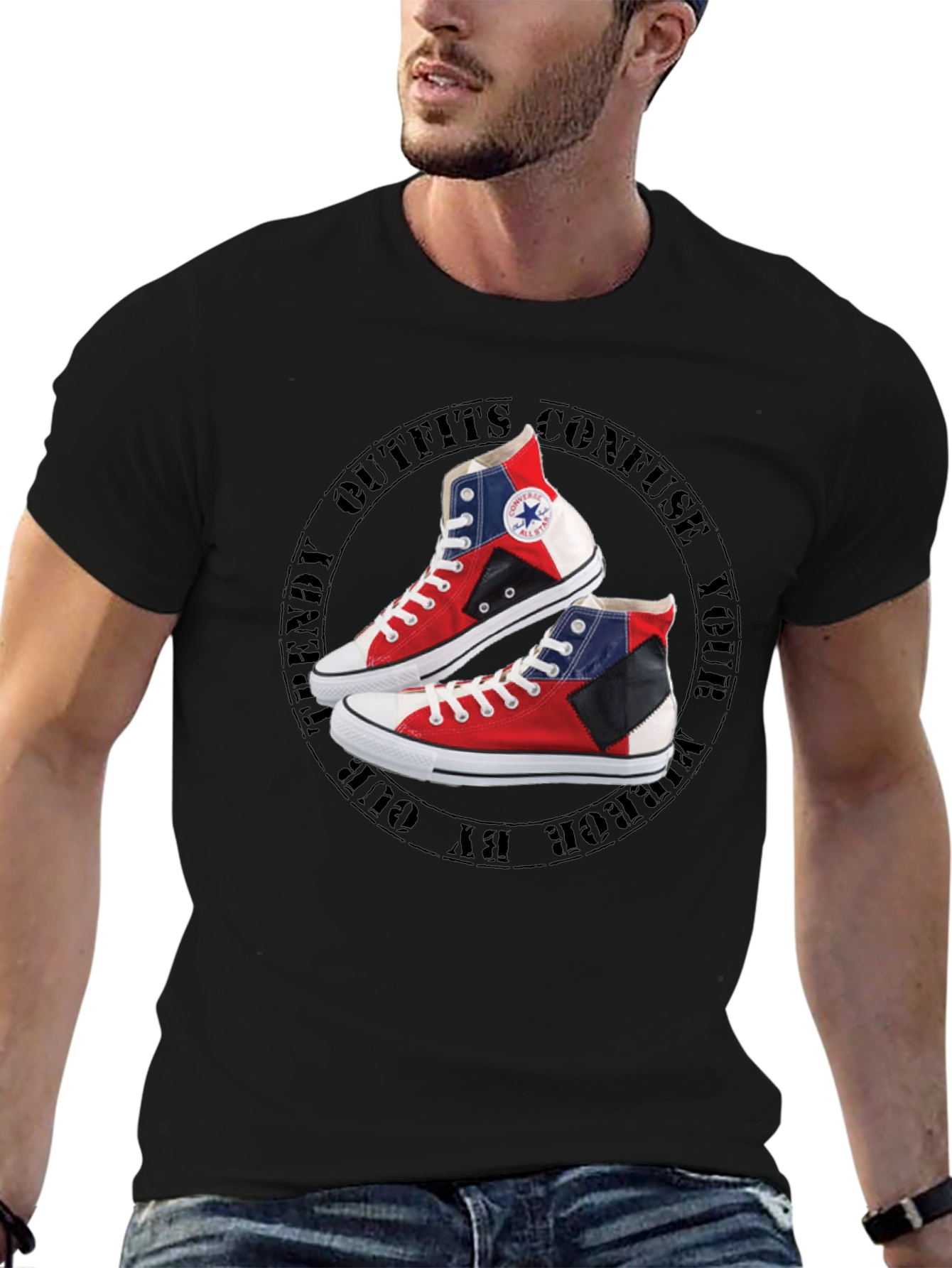 Trendy Outfit Confuse Mens T-Shirt