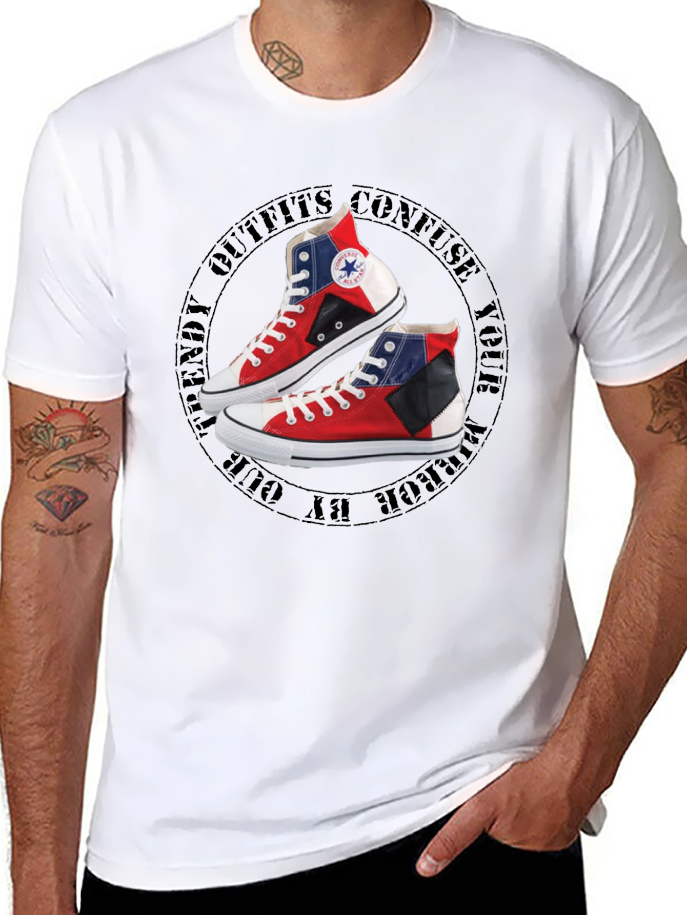 Trendy Outfit Confuse Mens T-Shirt