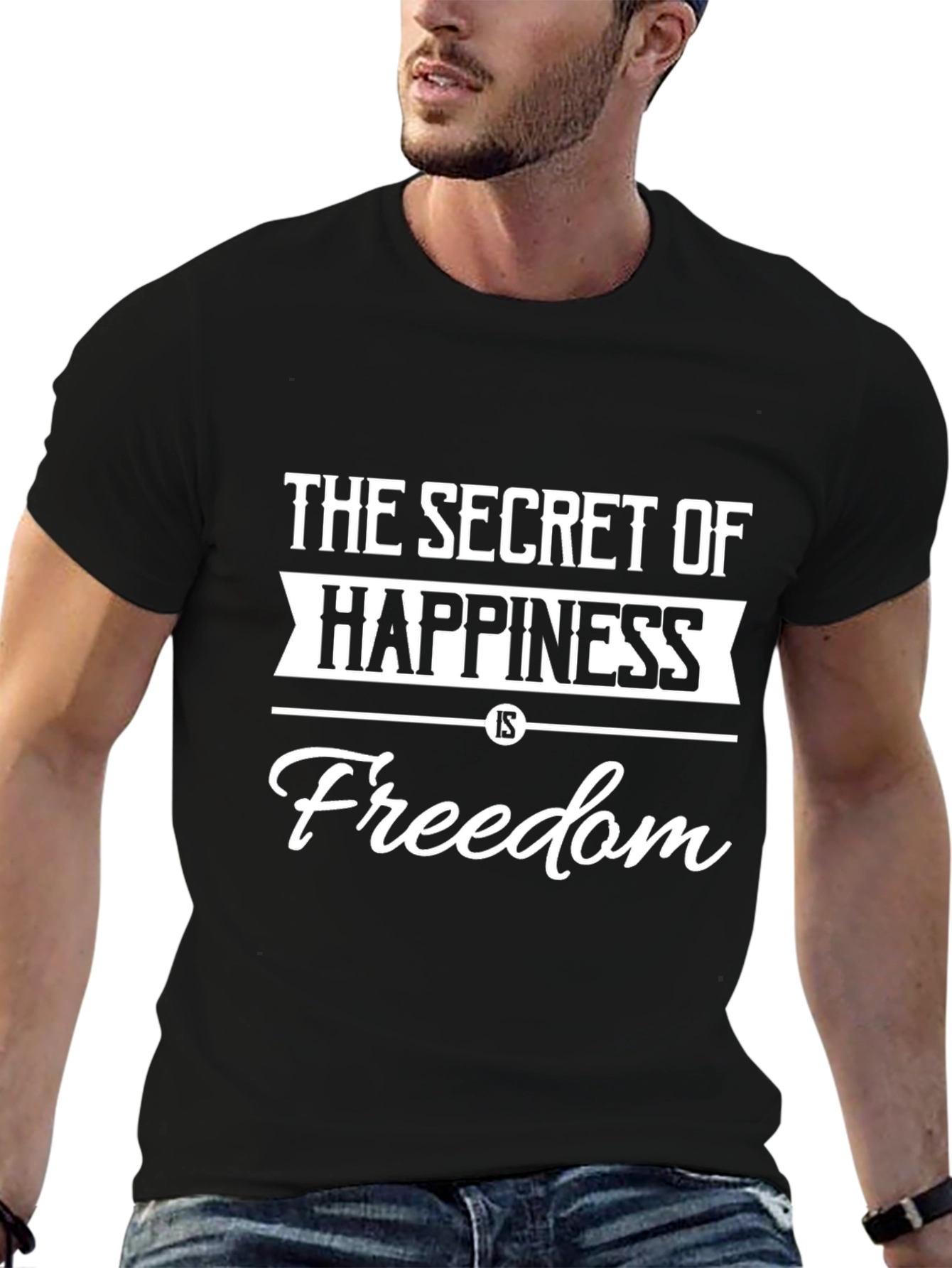 Secret of Happiness Freedom T-Shirt - Black