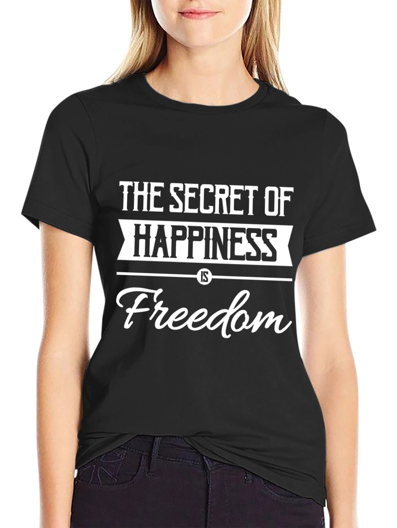 Secret of Happiness Freedom T-Shirt - Black