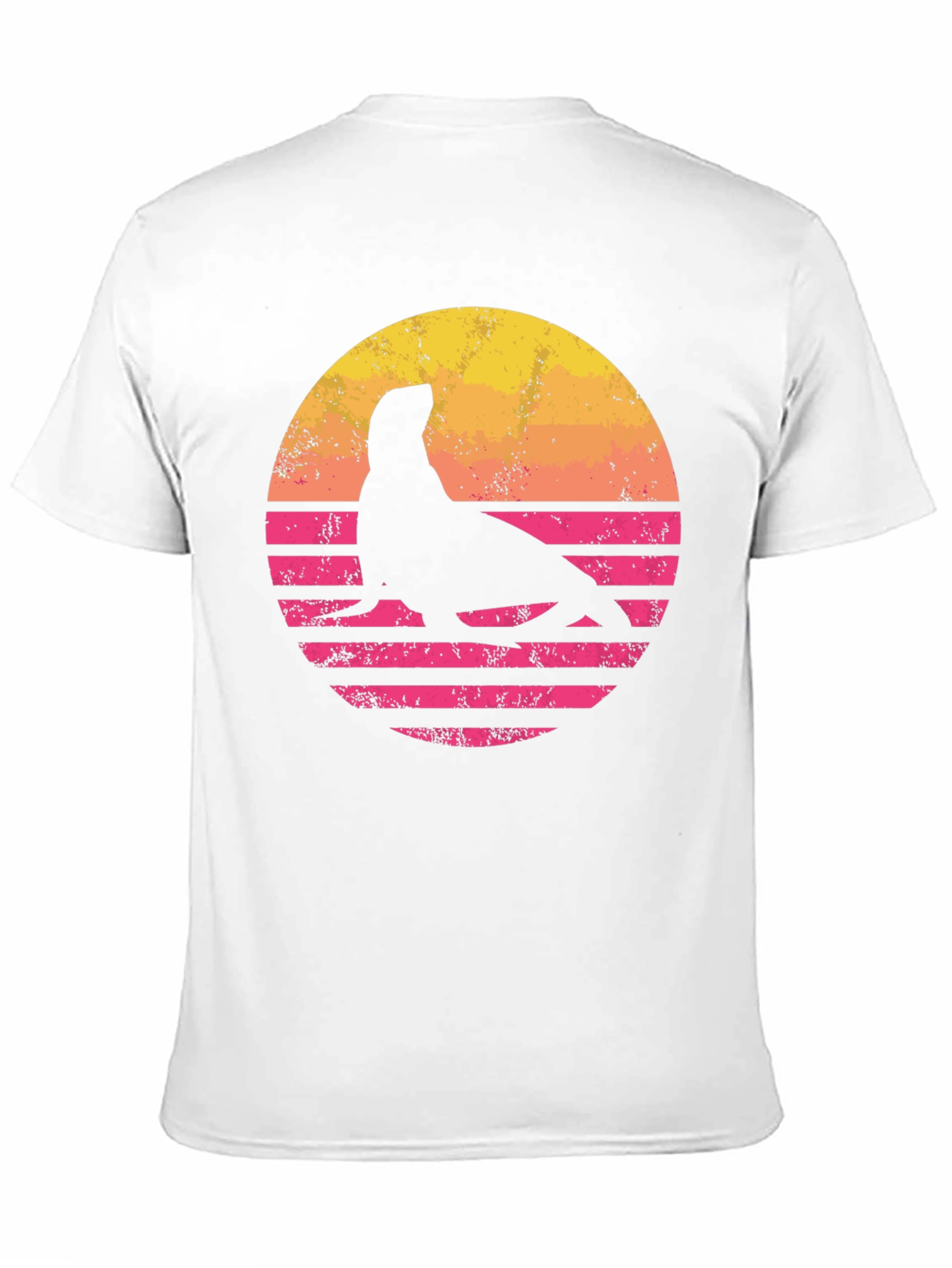 Retro Seal Graphic T-Shirt - Sunset Design
