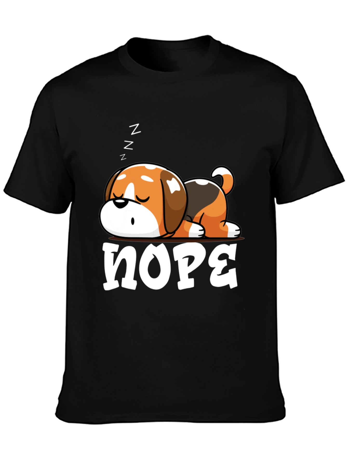 Nope Sleeping Dog Graphic T-Shirt