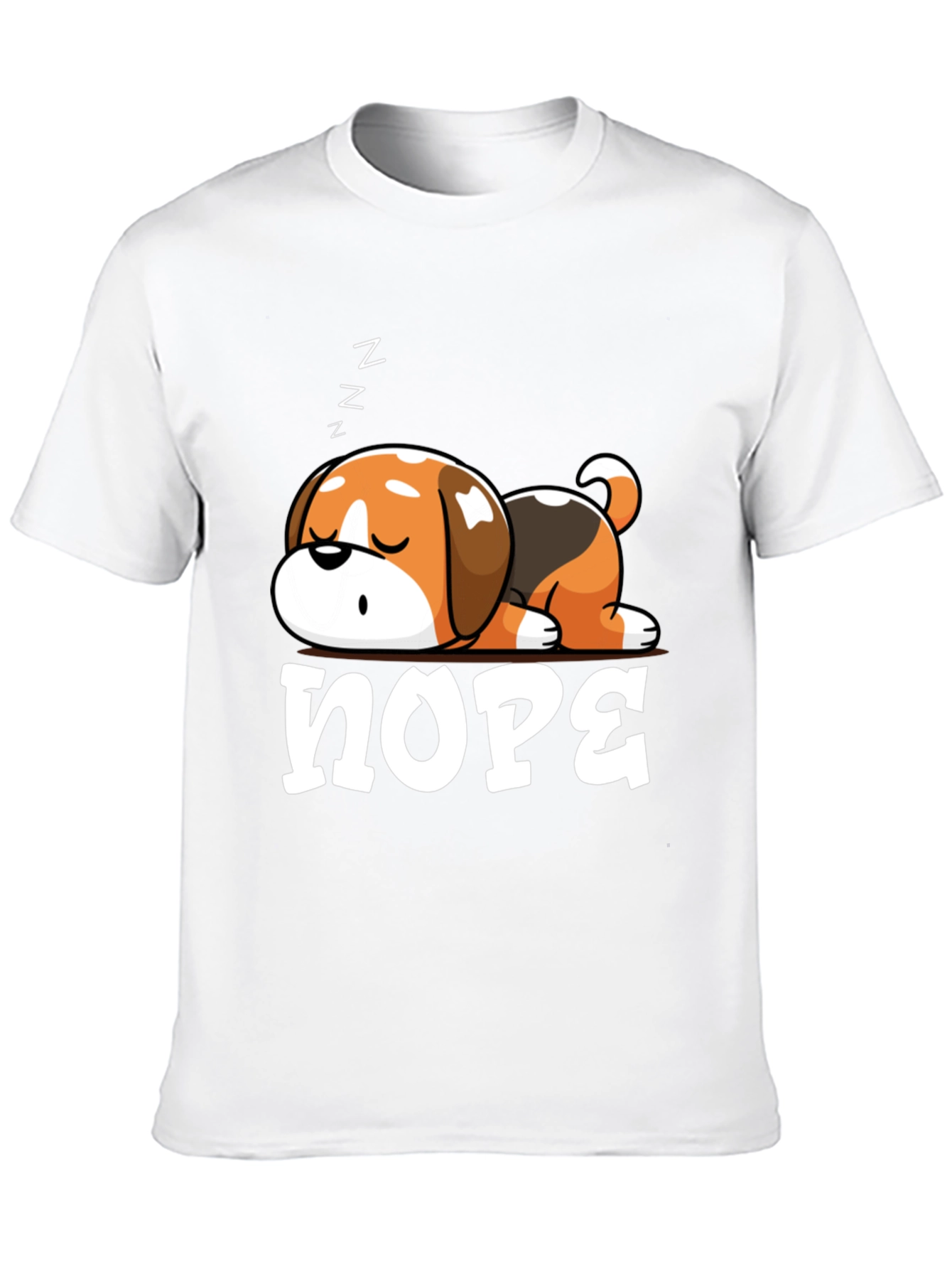 Nope Sleeping Dog Graphic T-Shirt
