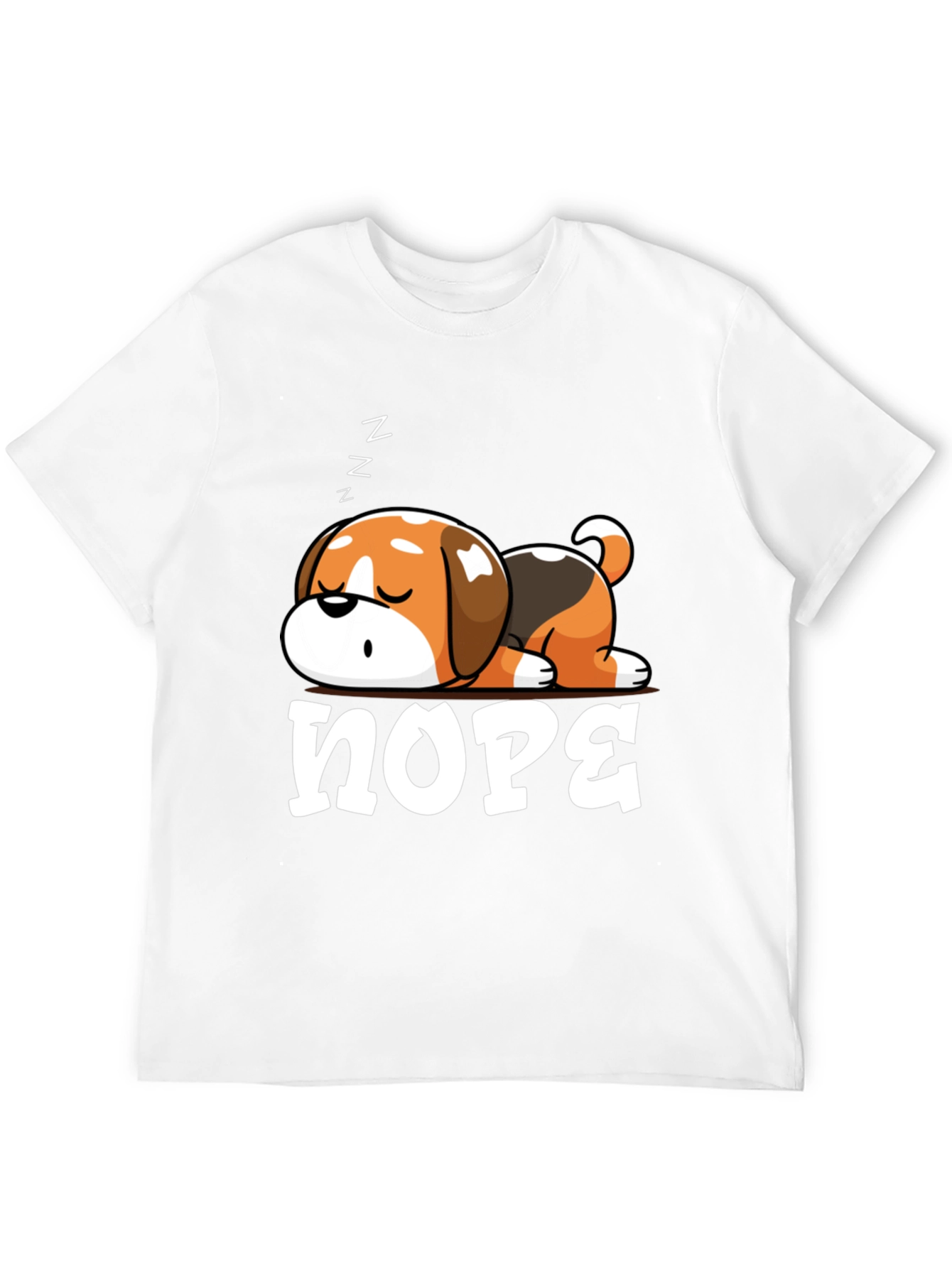 Nope Sleeping Dog Graphic T-Shirt