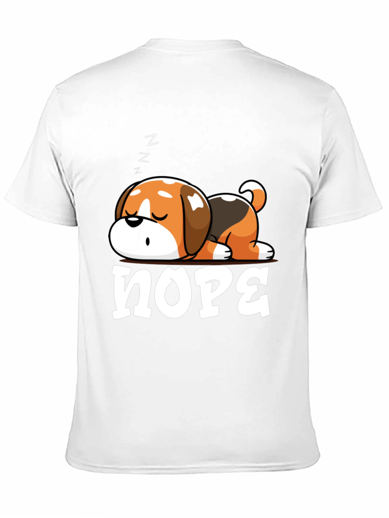 Nope Sleeping Dog Graphic T-Shirt
