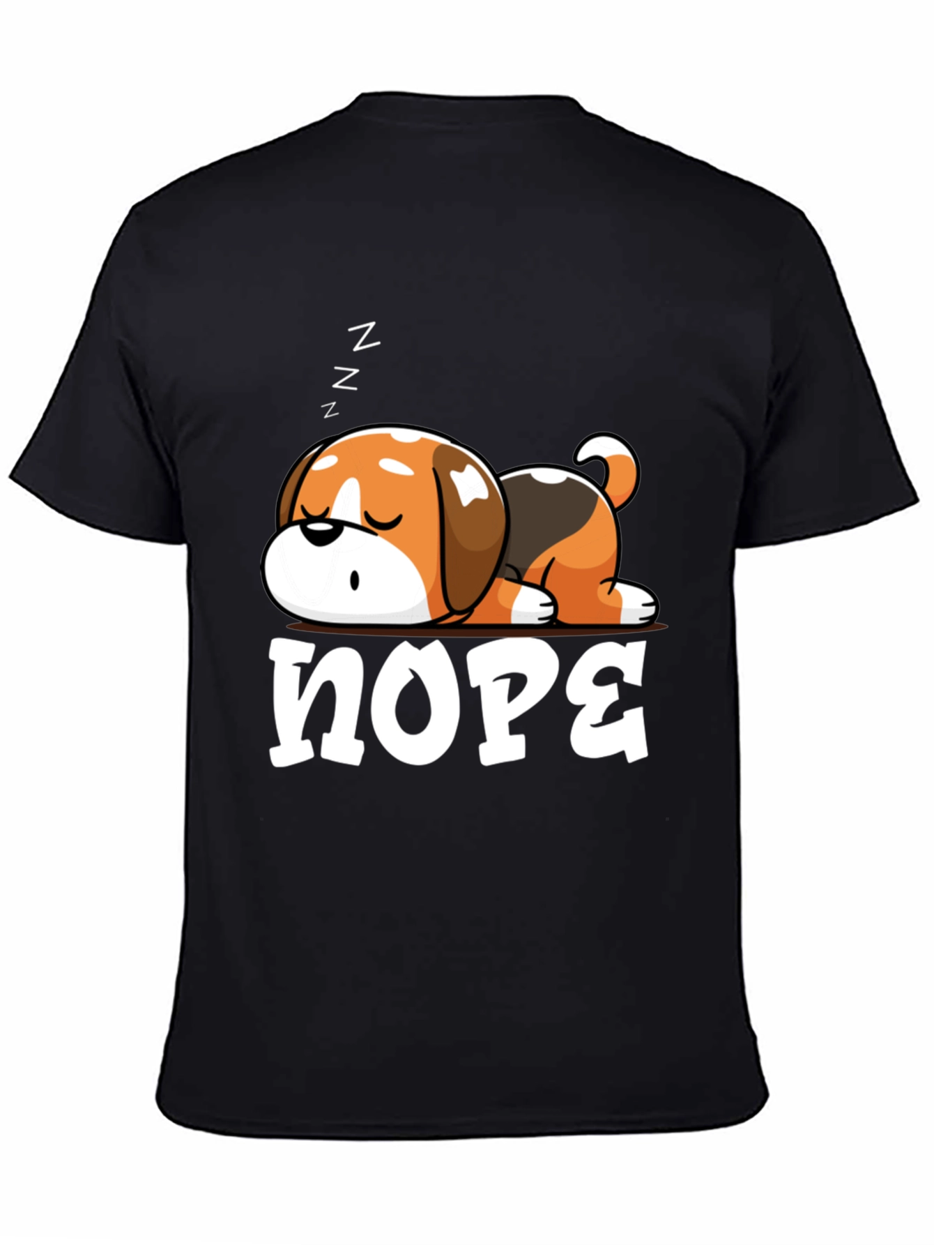Nope Sleeping Dog Graphic T-Shirt