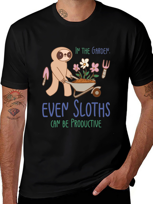 Sloth in the Garden Graphic T-Shirt