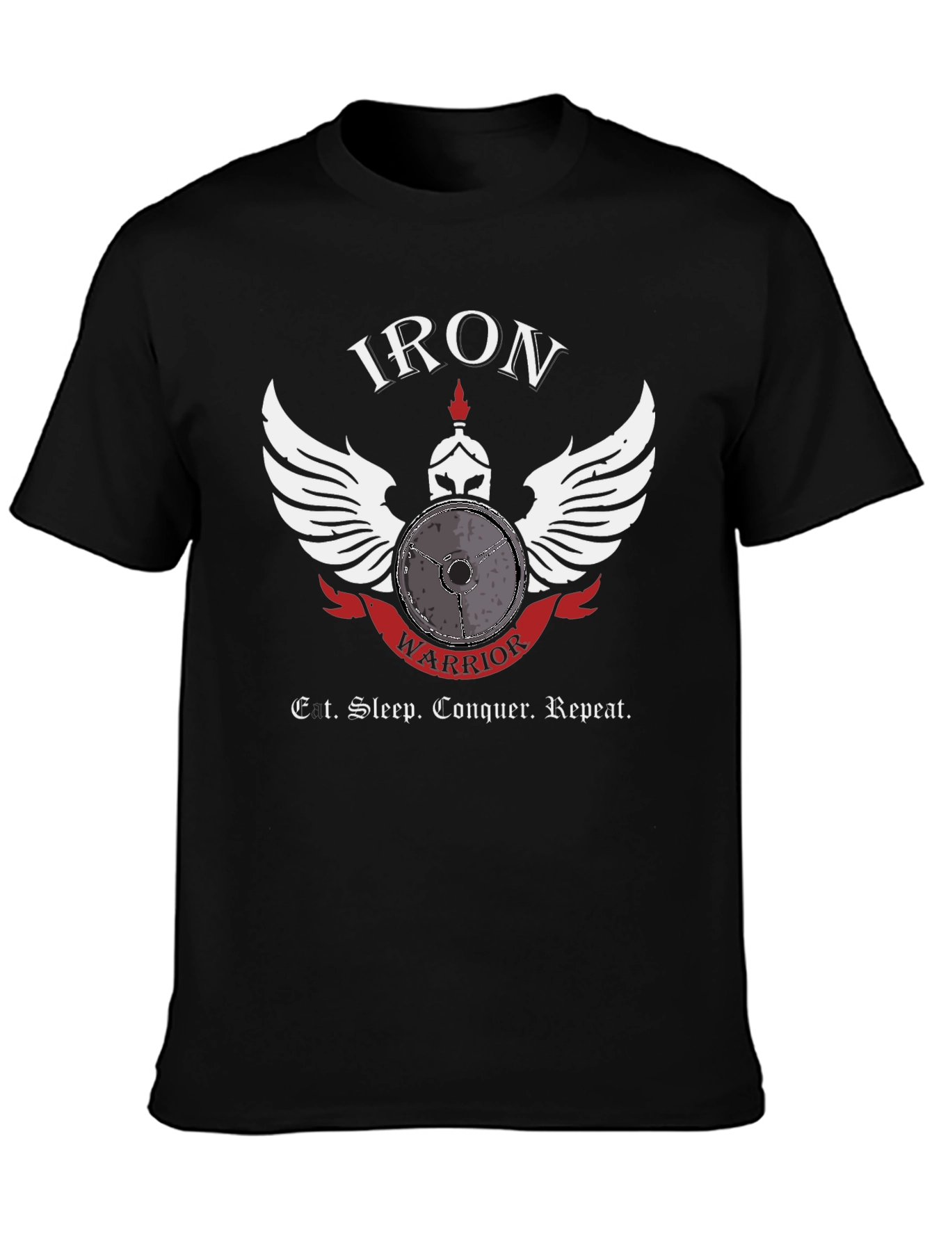 Iron Warrior Gym T-Shirt - Eat Sleep Conquer