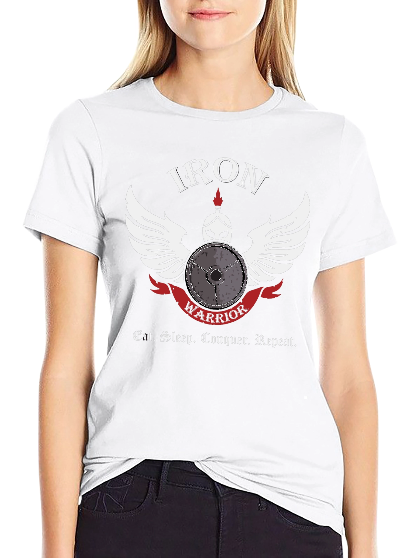 Iron Warrior Gym T-Shirt - Eat Sleep Conquer