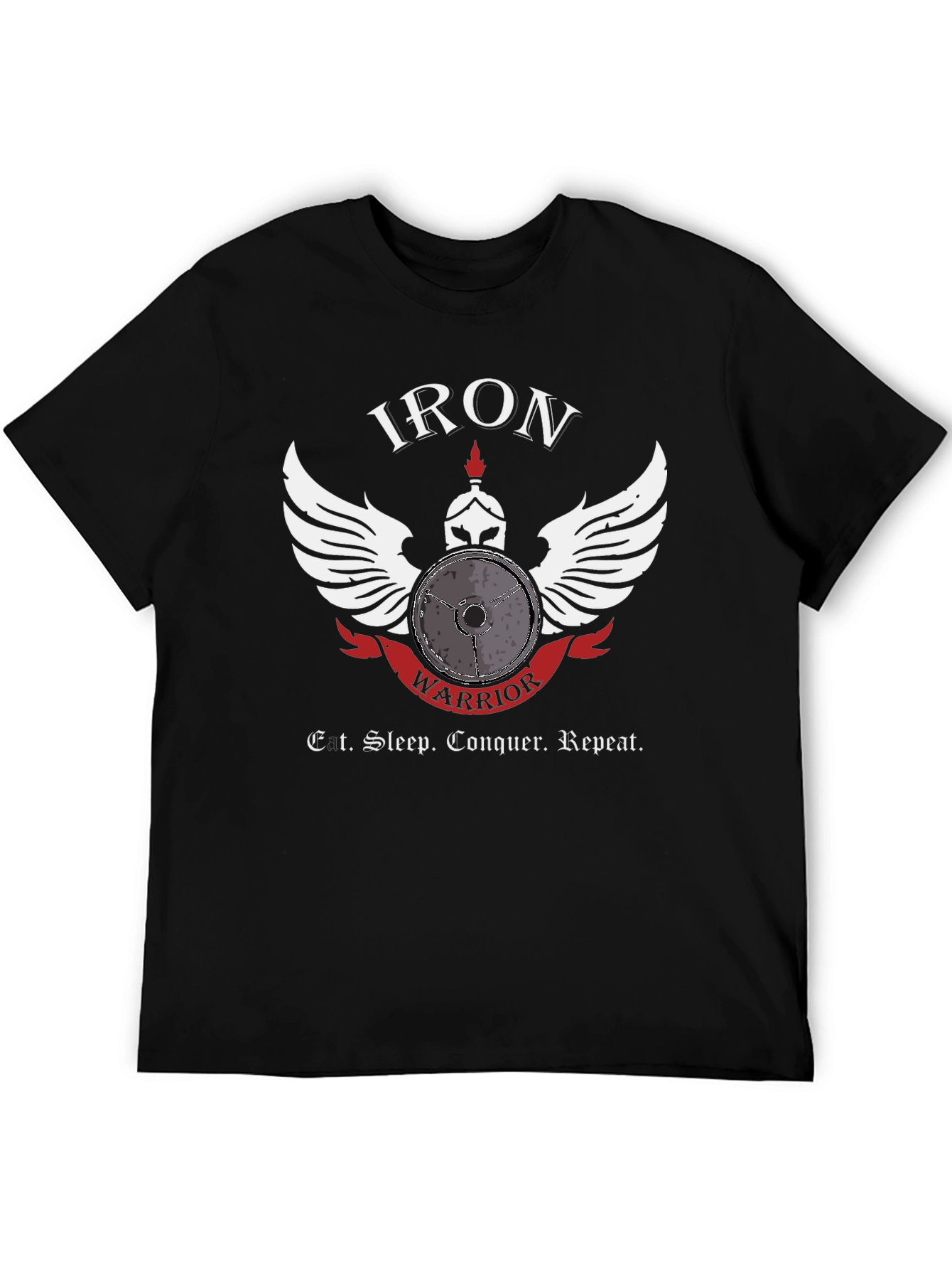 Iron Warrior Gym T-Shirt - Eat Sleep Conquer
