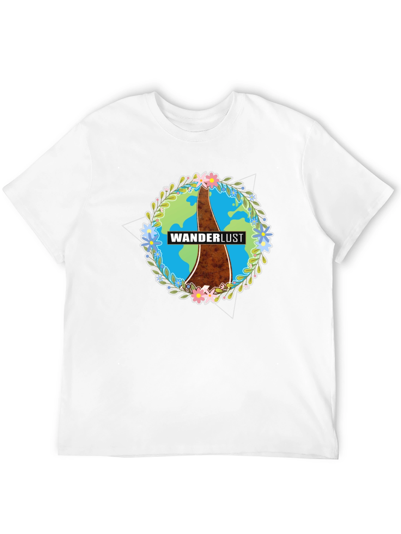 Wanderlust Earth Graphic Black T-Shirt