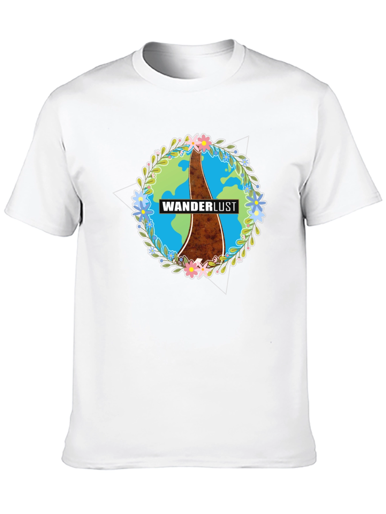 Wanderlust Earth Graphic Black T-Shirt