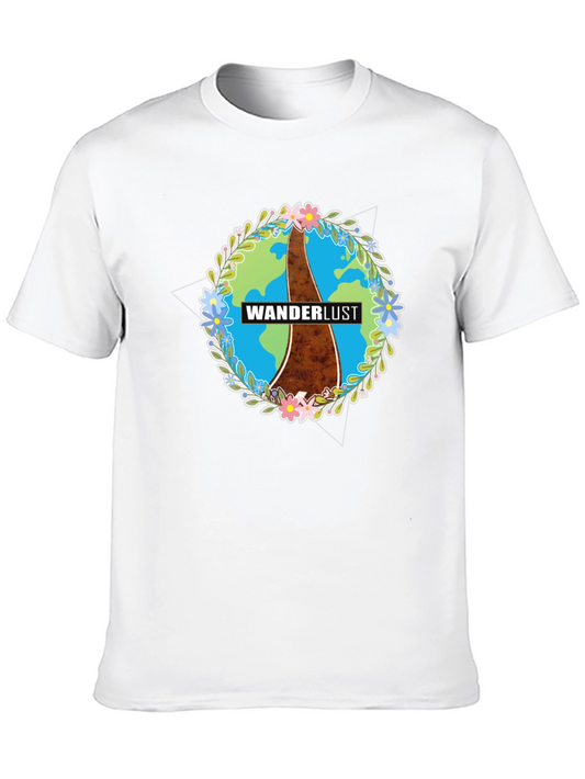 Wanderlust Earth Graphic Black T-Shirt