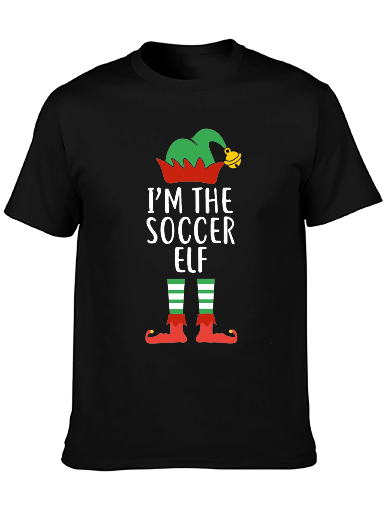 Soccer Elf Christmas T-Shirt Holiday Festive Tee