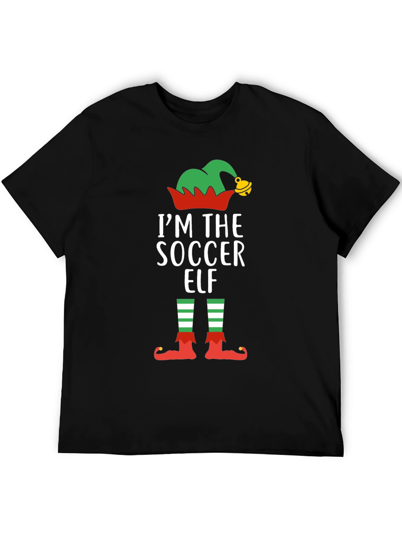 Soccer Elf Christmas T-Shirt Holiday Festive Tee