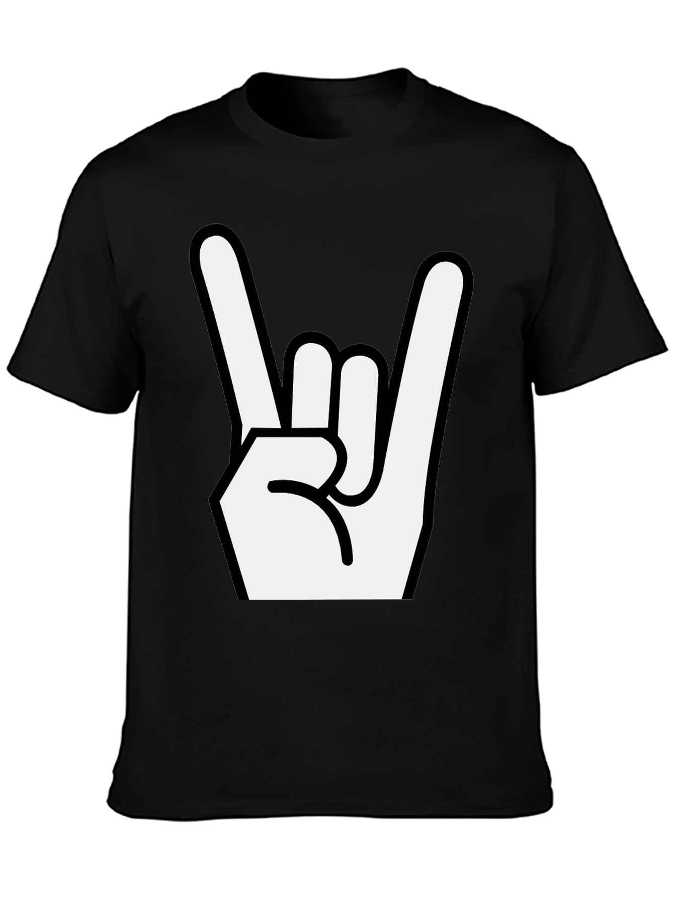 Rock On! Black Graphic T-Shirt