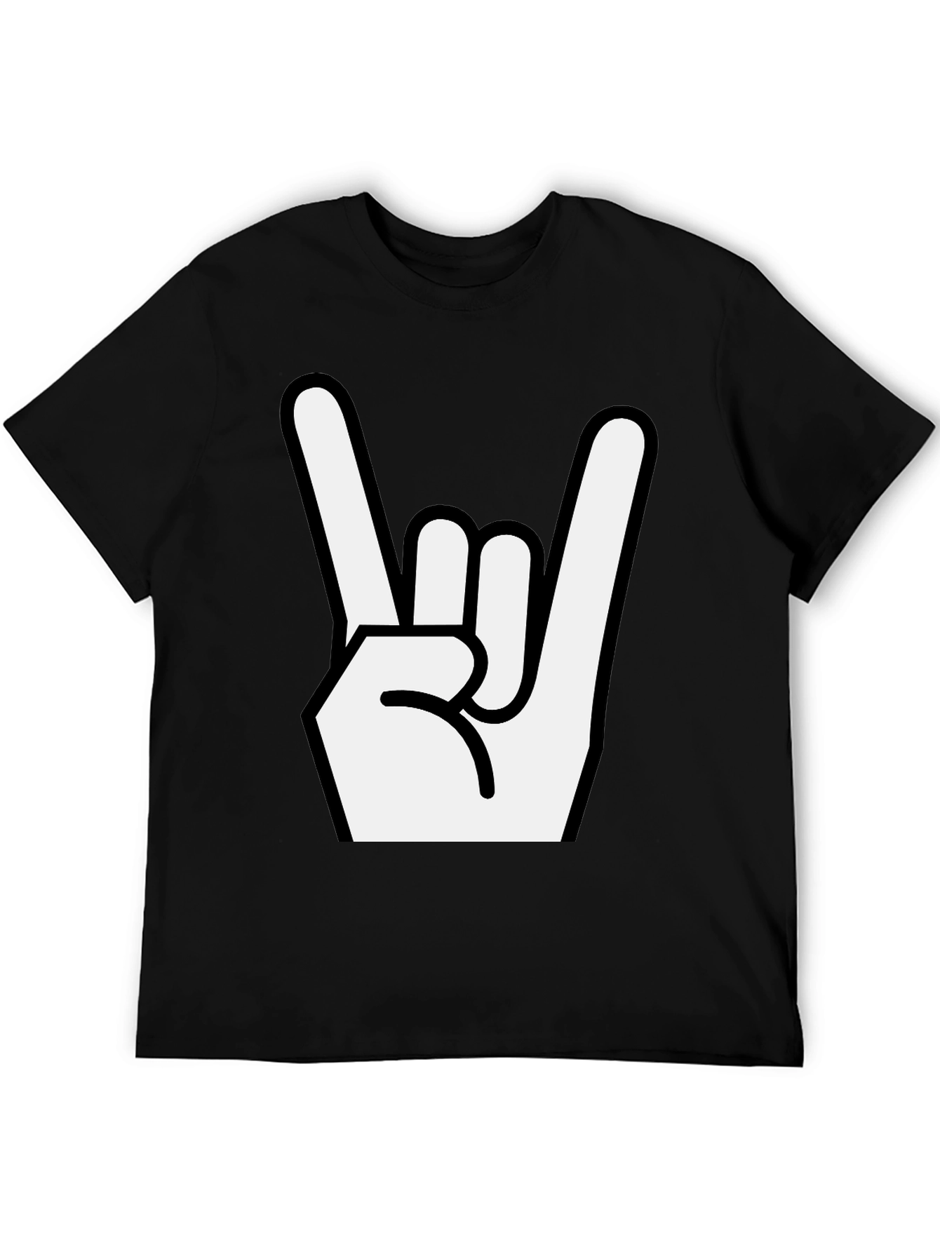 Rock On! Black Graphic T-Shirt