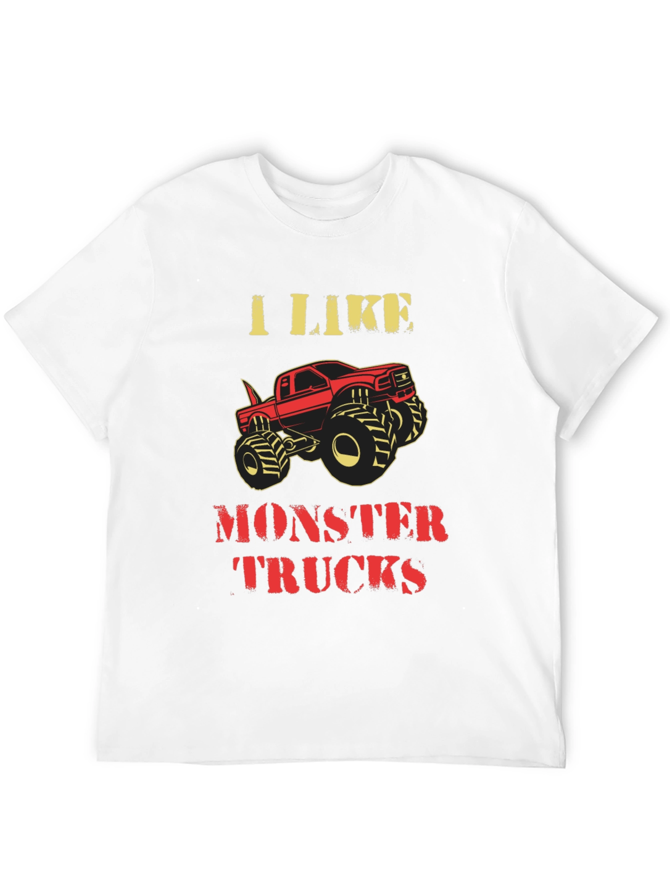 I Like Monster Trucks Graphic Tee - Black