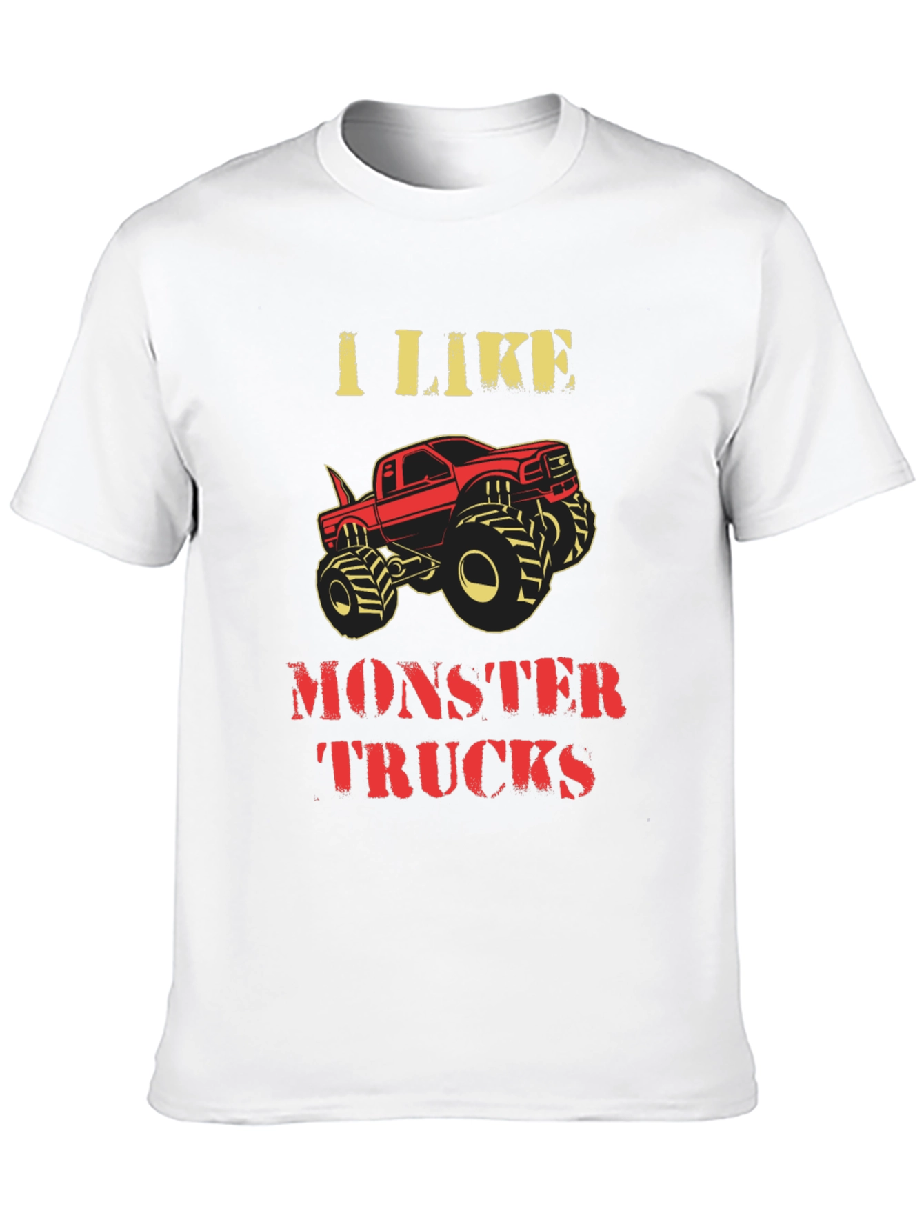I Like Monster Trucks Graphic Tee - Black