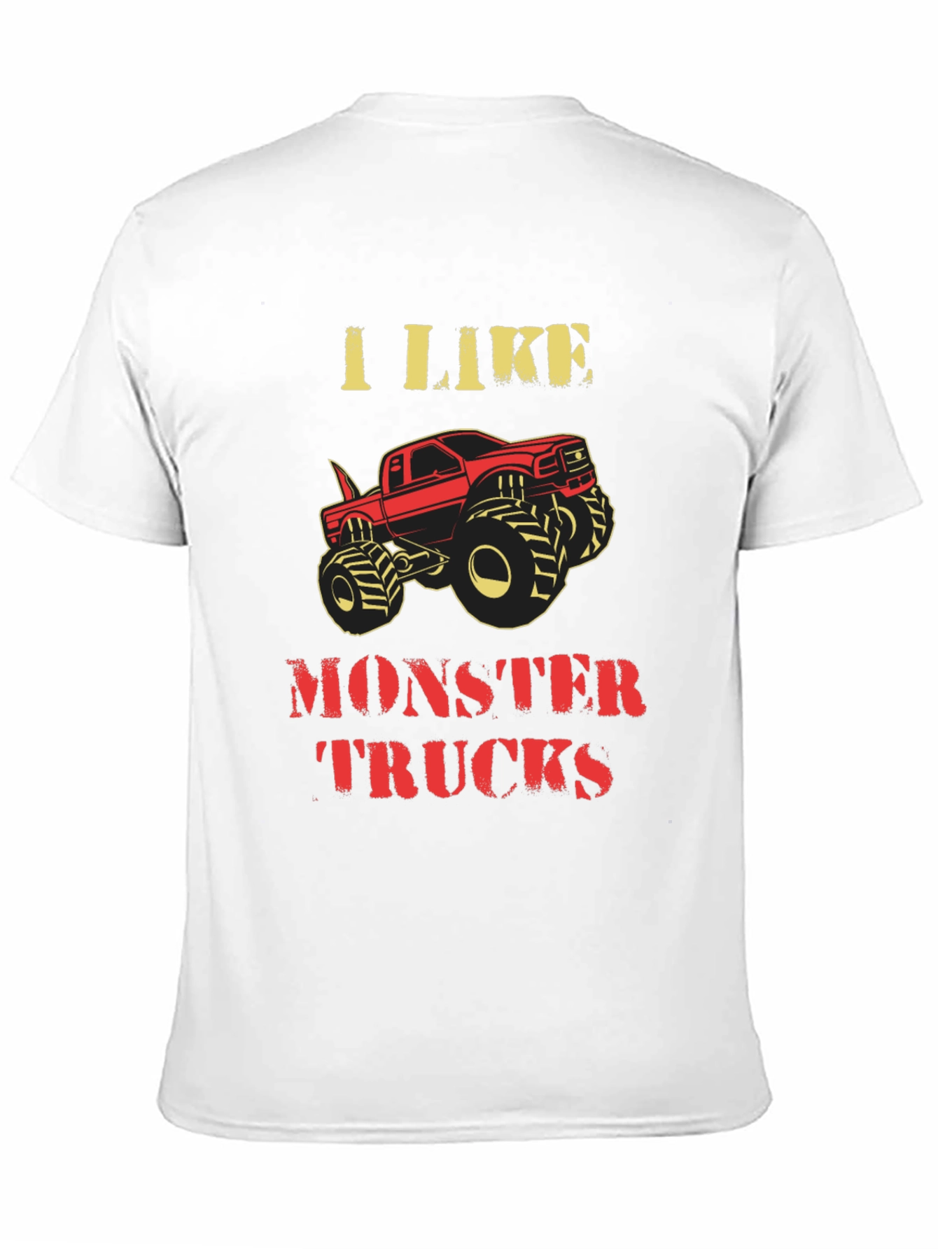 I Like Monster Trucks Graphic Tee - Black