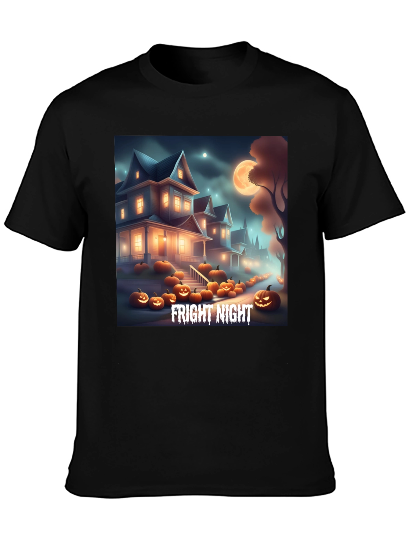 Fright Night Graphic Tee Halloween T-Shirt