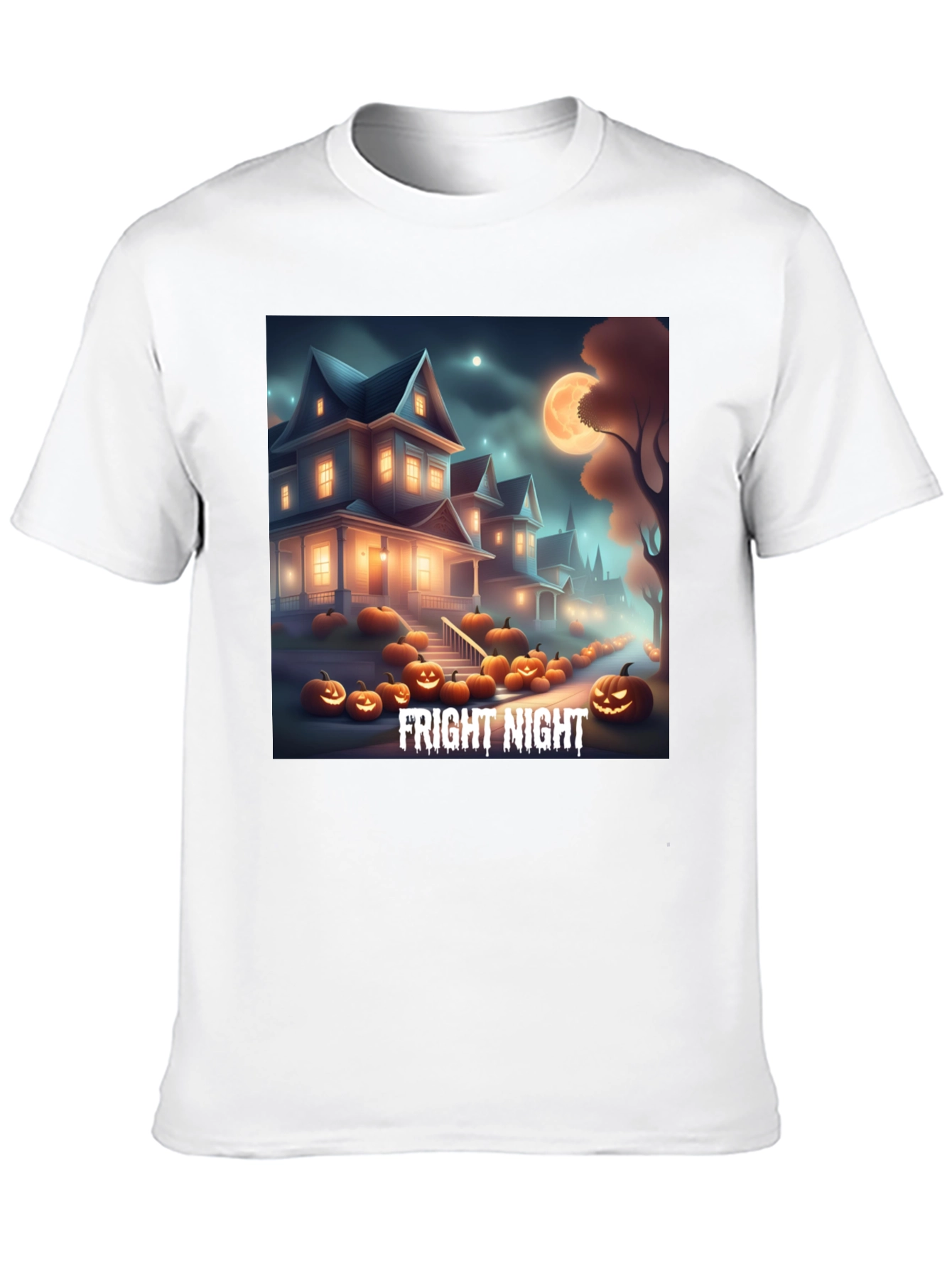 Fright Night Graphic Tee Halloween T-Shirt