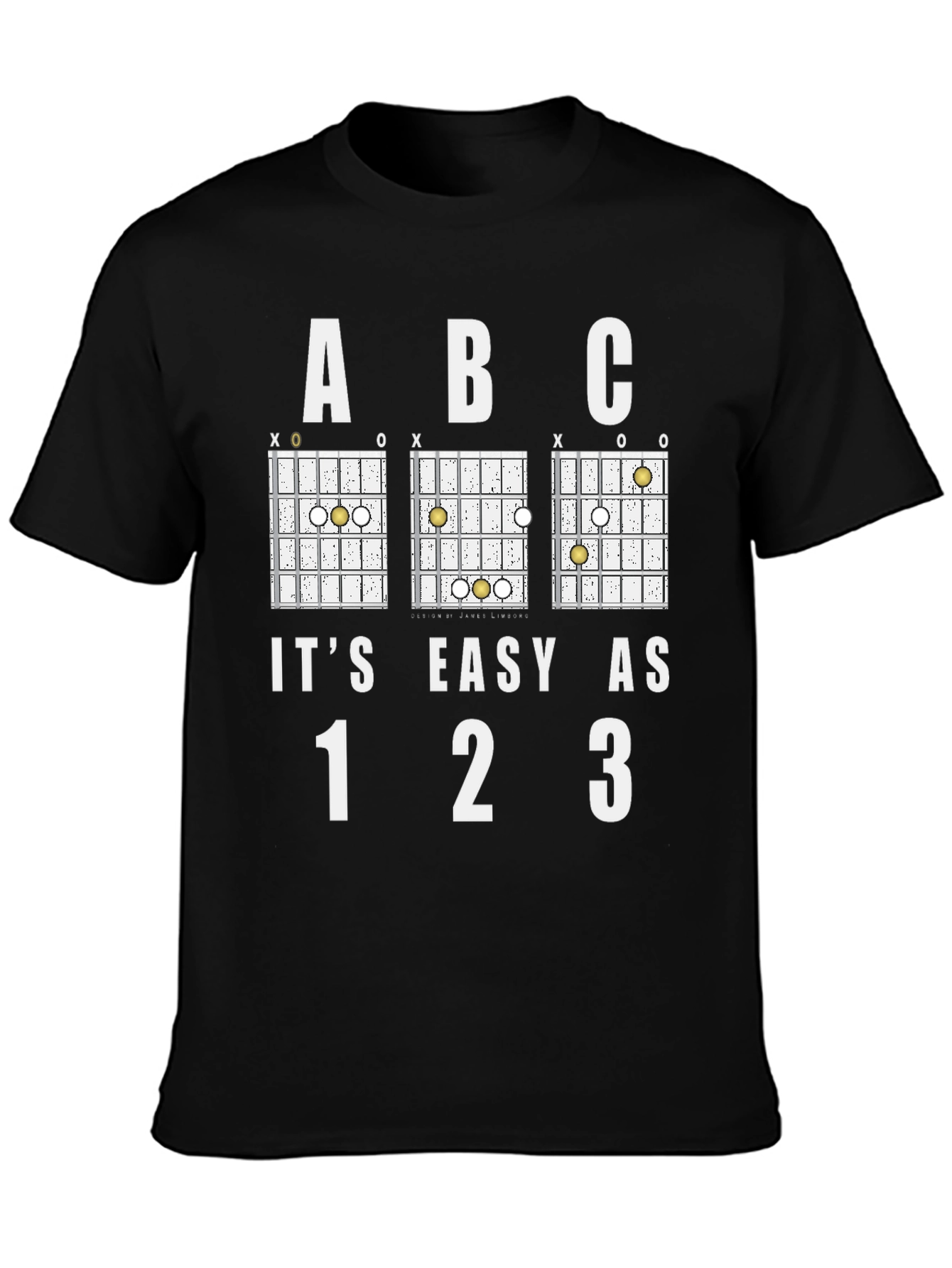 Its Easy as ABC 123 Guitar Chord T-Shirt