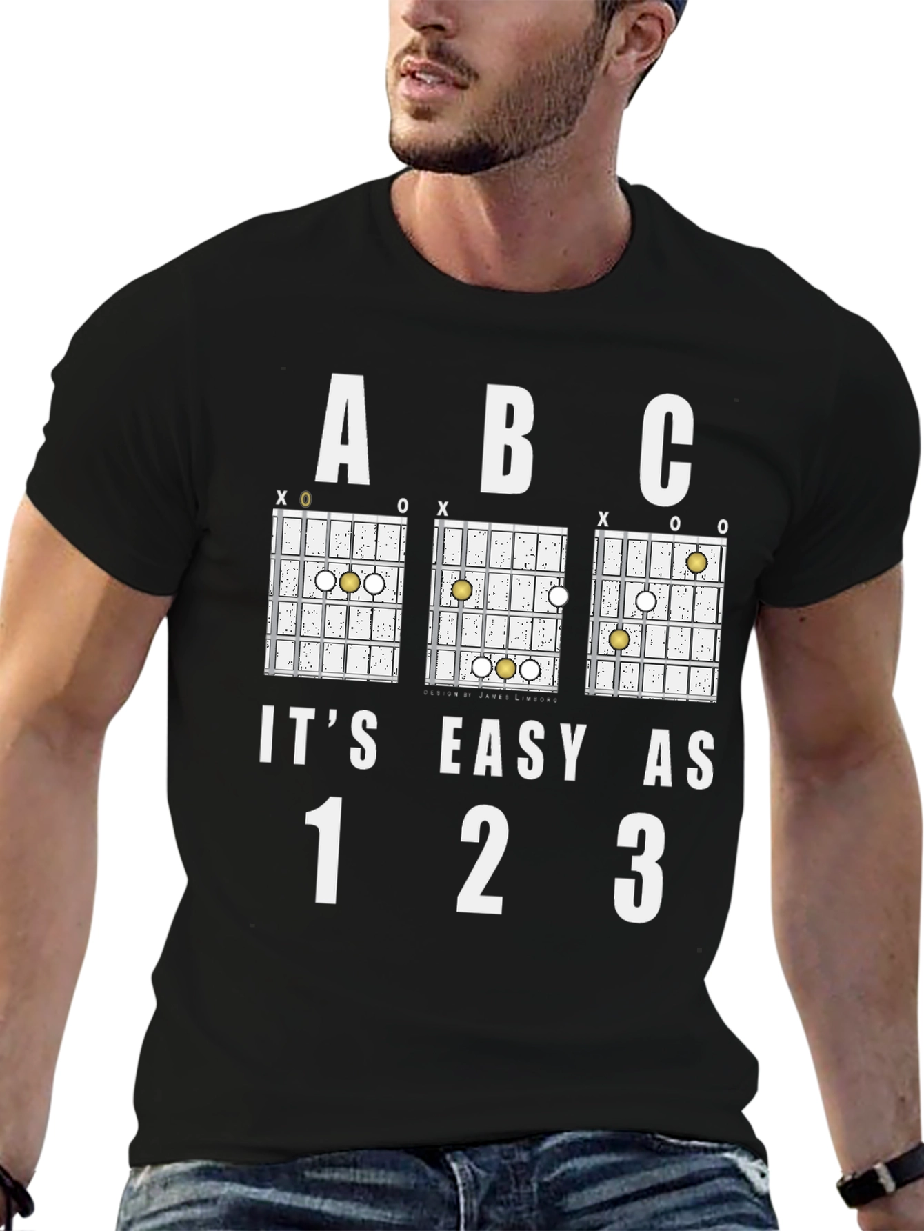Its Easy as ABC 123 Guitar Chord T-Shirt