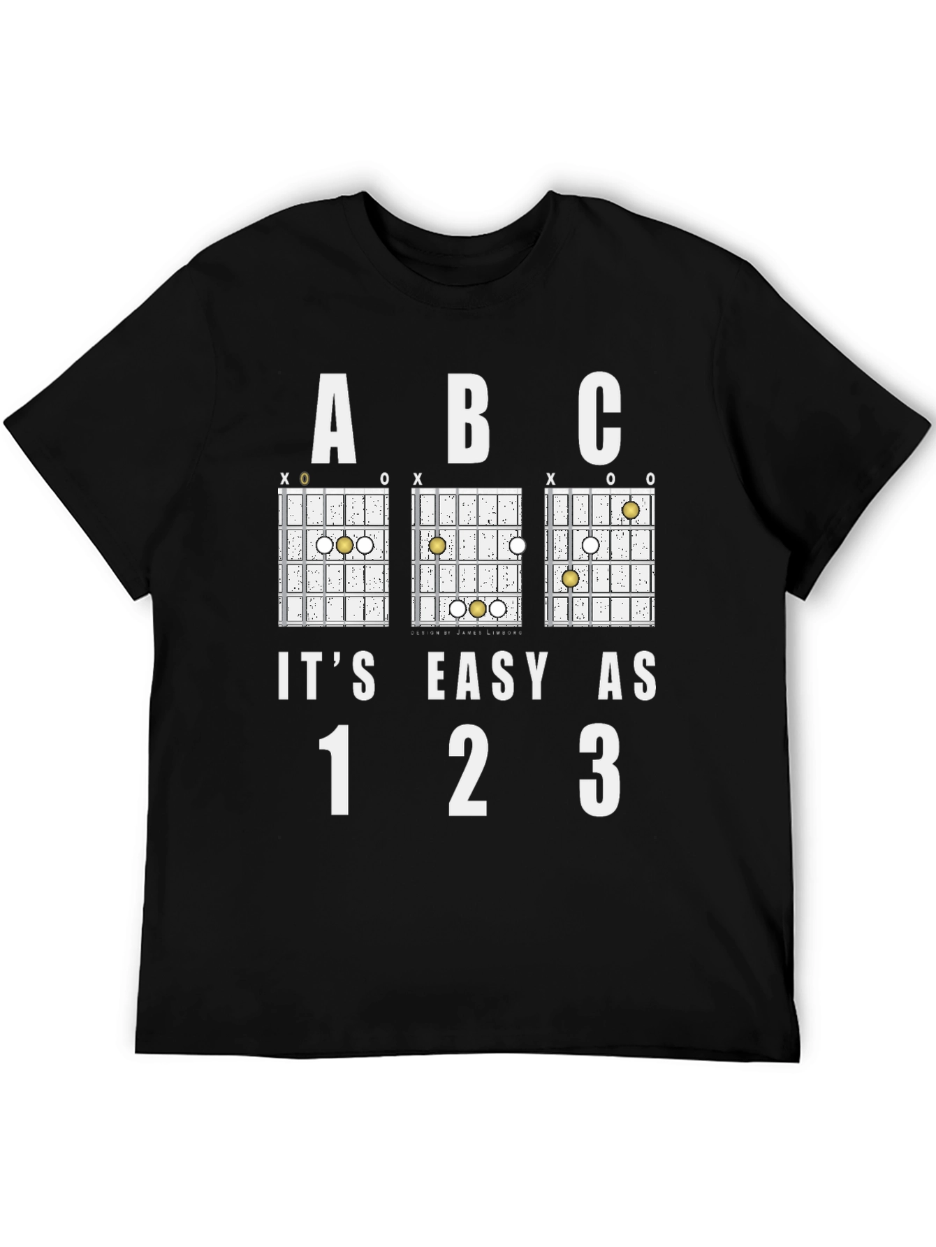 Its Easy as ABC 123 Guitar Chord T-Shirt