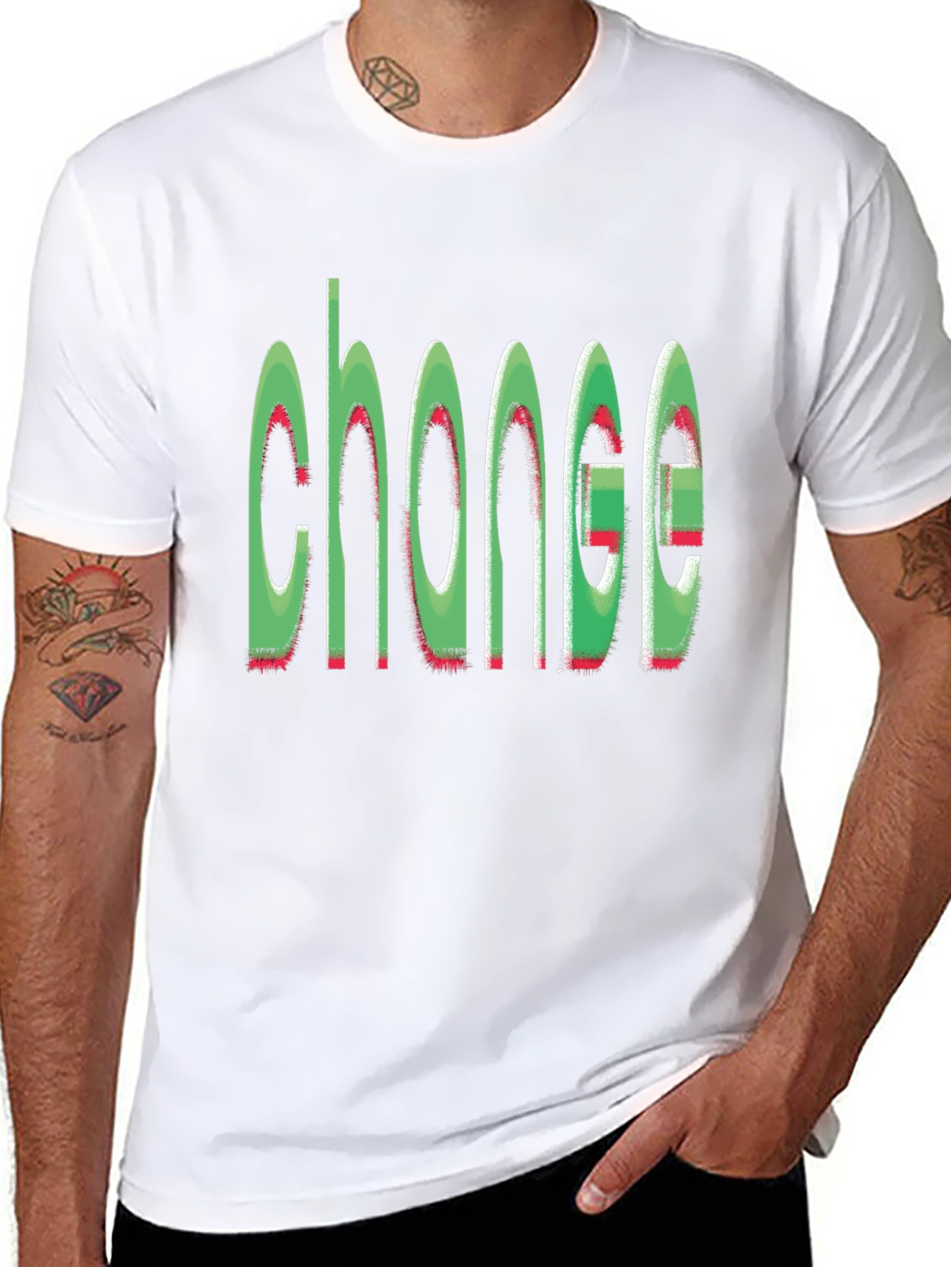 Change Graphic T-Shirt - Trendy Black Tee