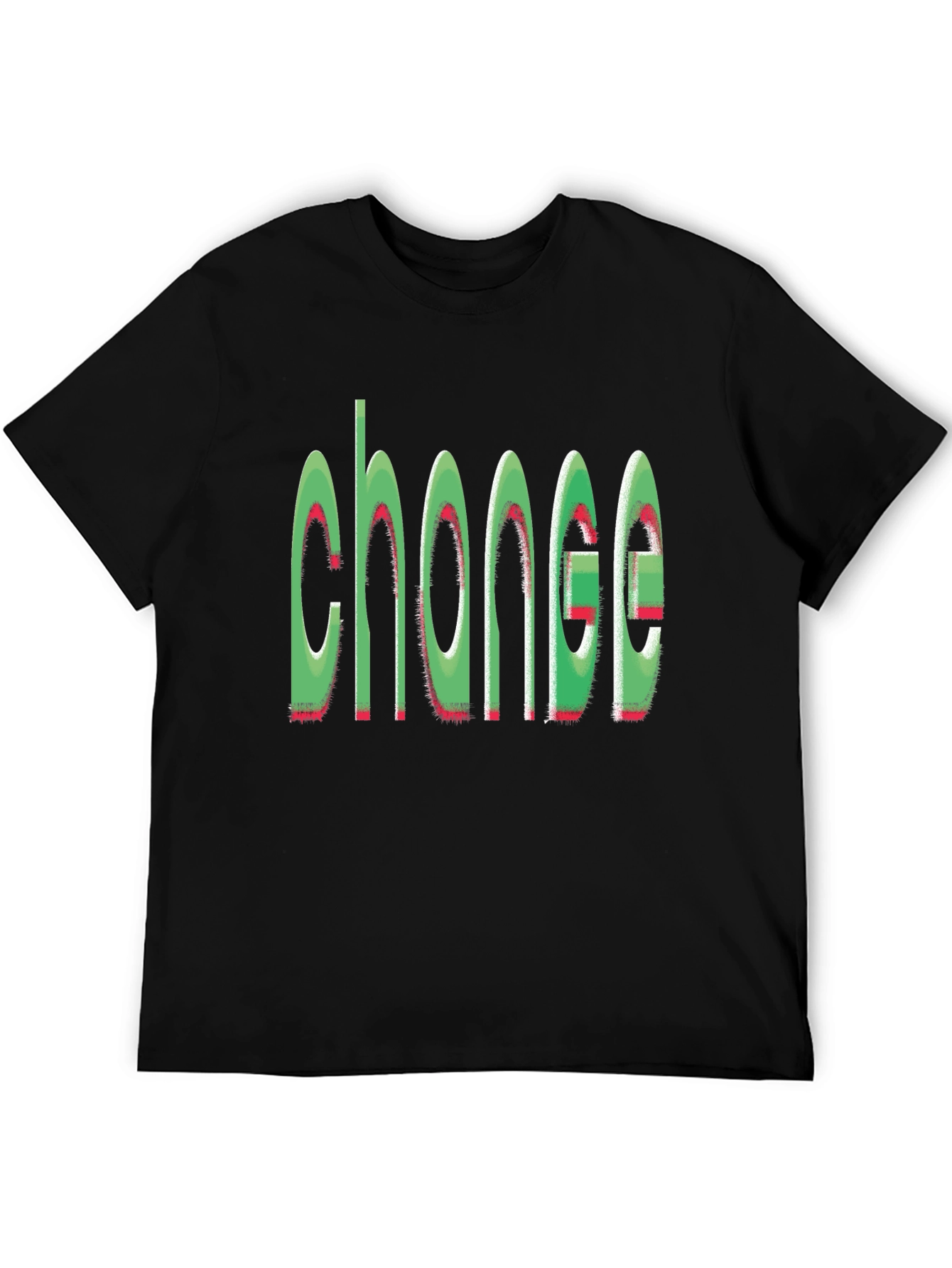 Change Graphic T-Shirt - Trendy Black Tee