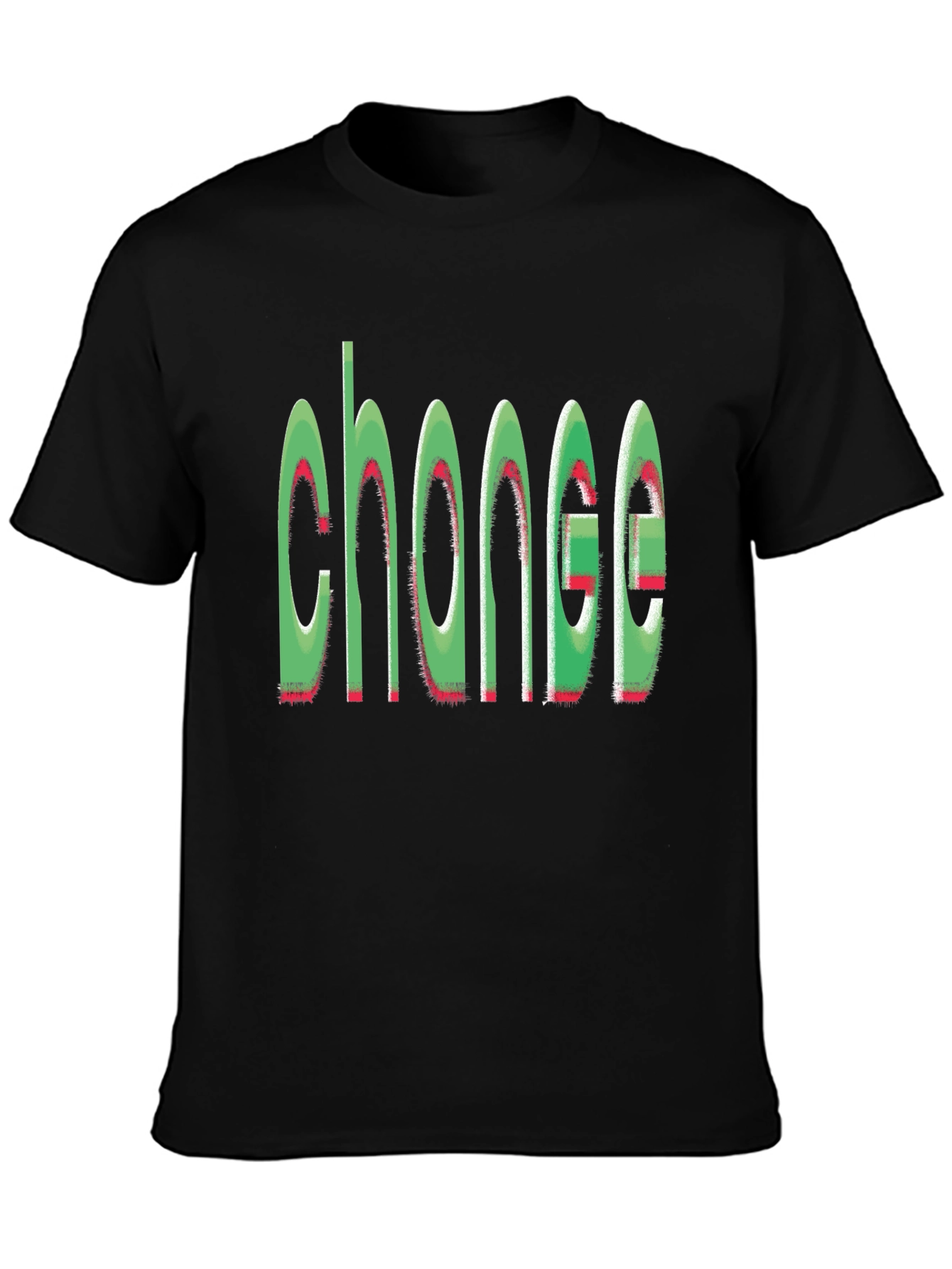 Change Graphic T-Shirt - Trendy Black Tee