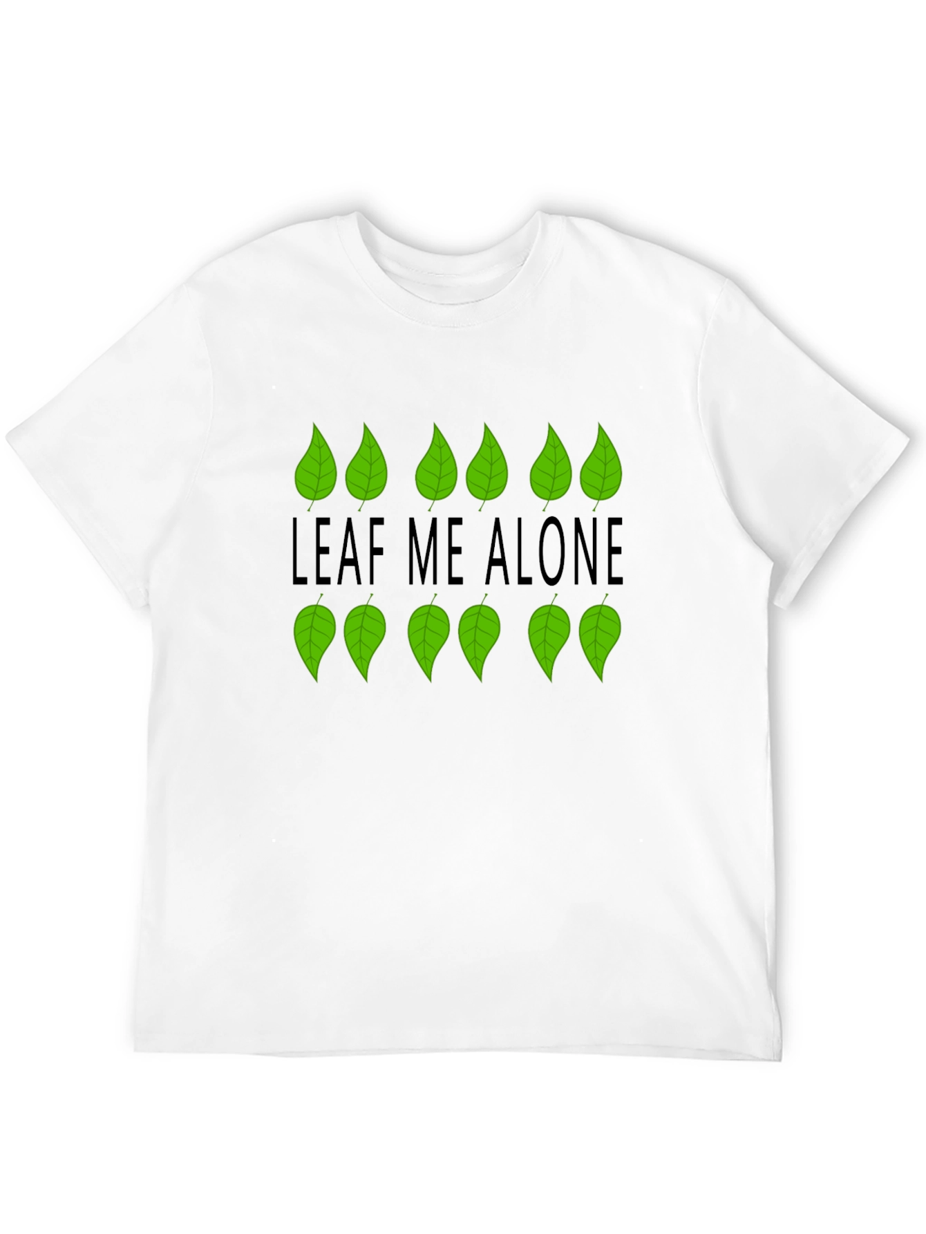 Leaf Me Alone Graphic Black T-Shirt