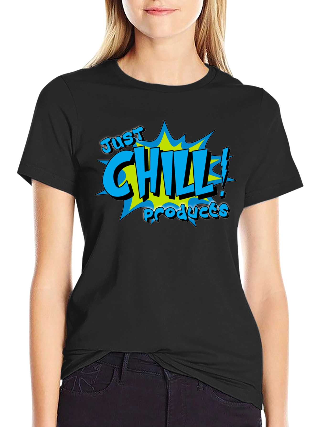 Just Chill Products Black Graphic T-Shirt