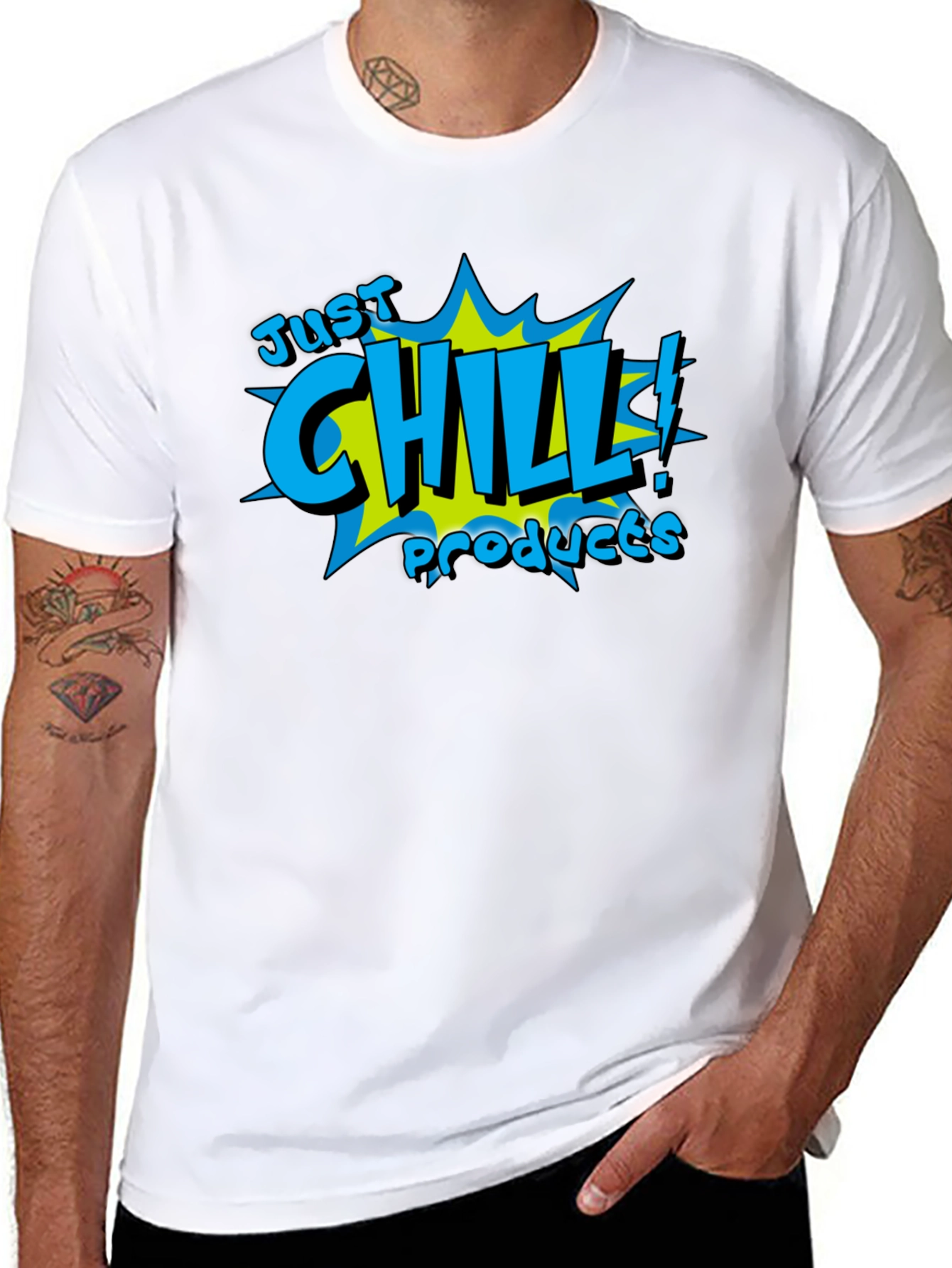 Just Chill Products Black Graphic T-Shirt