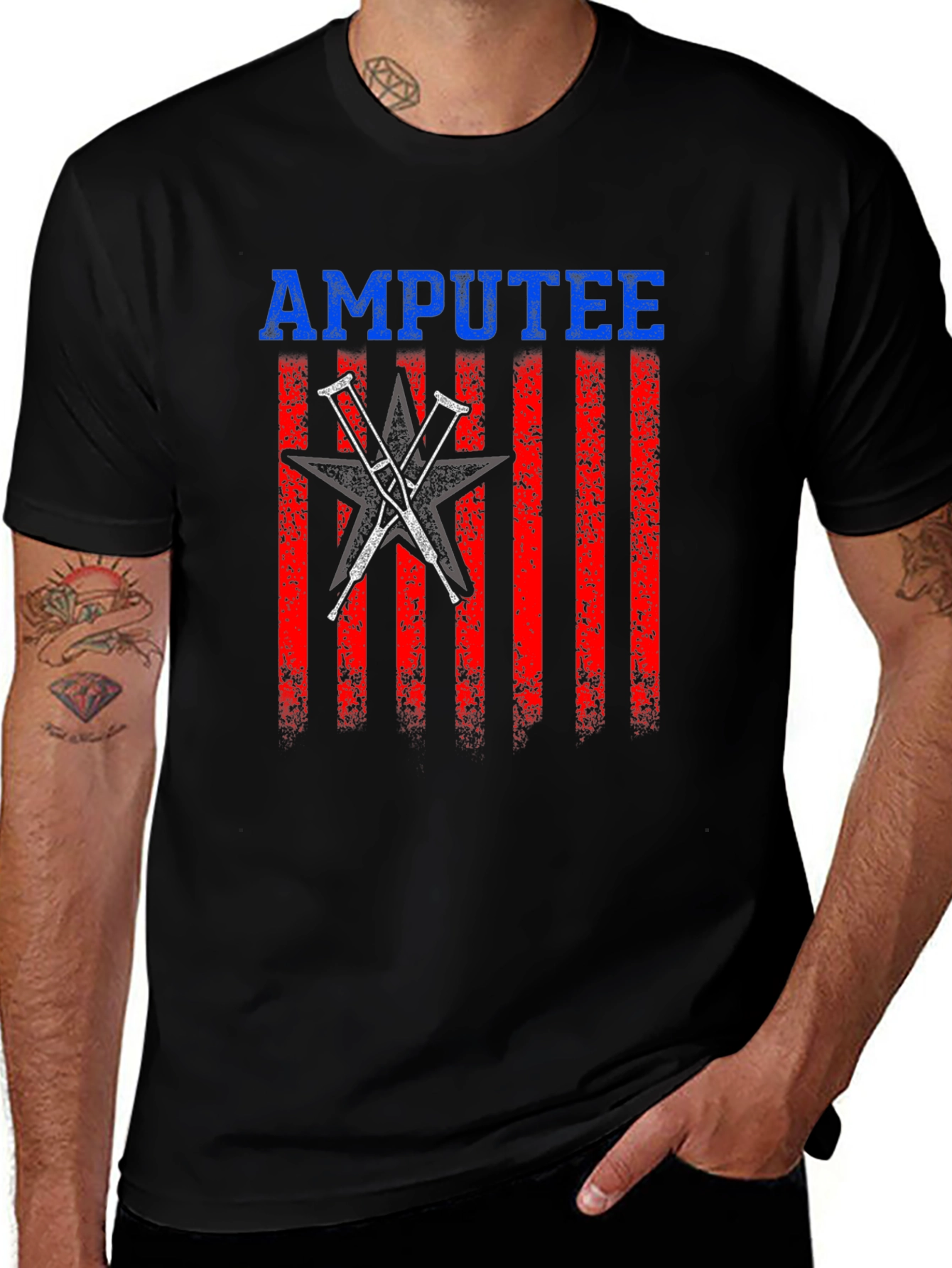 Amputee Pride T-Shirt - Patriotic Design