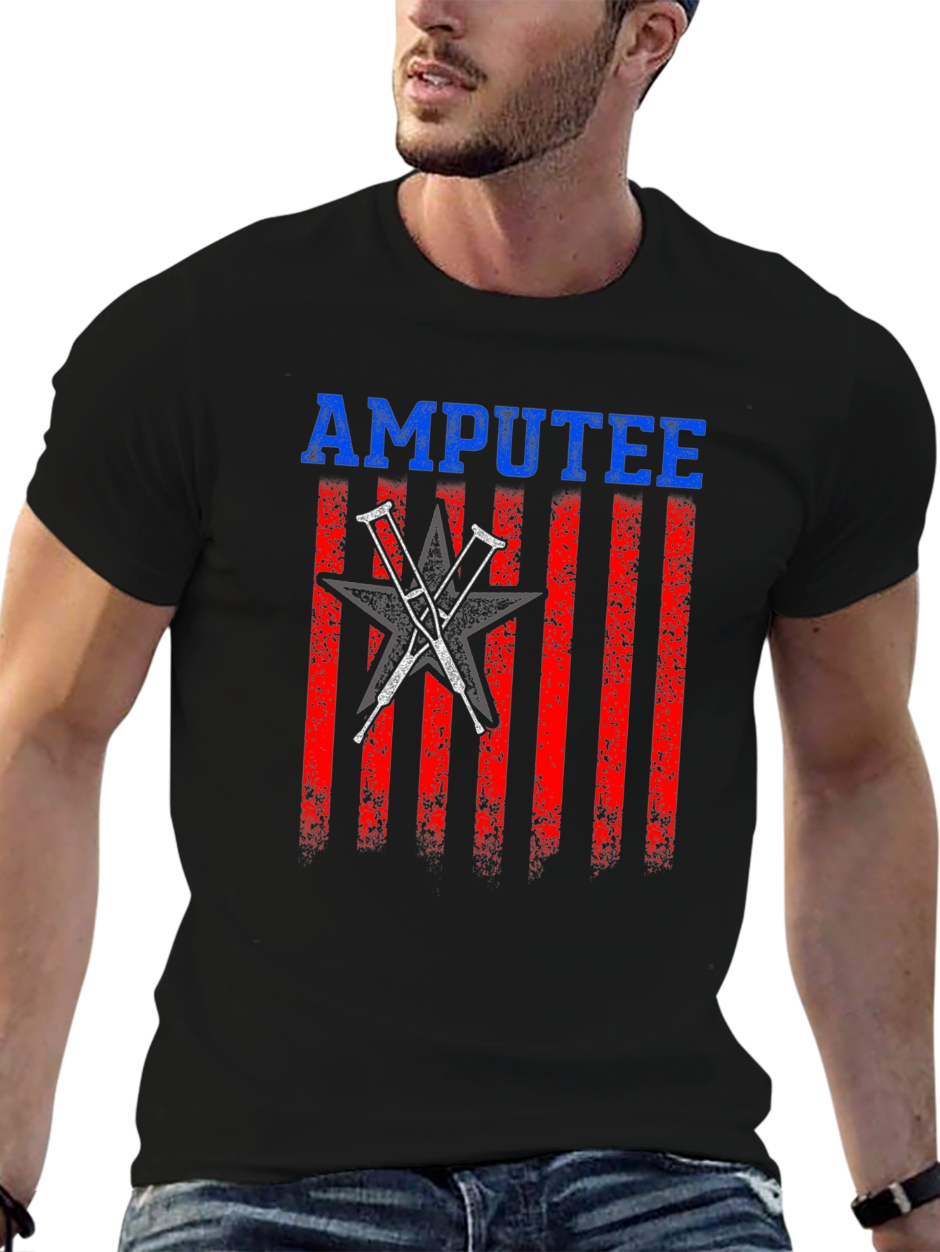 Amputee Pride T-Shirt - Patriotic Design